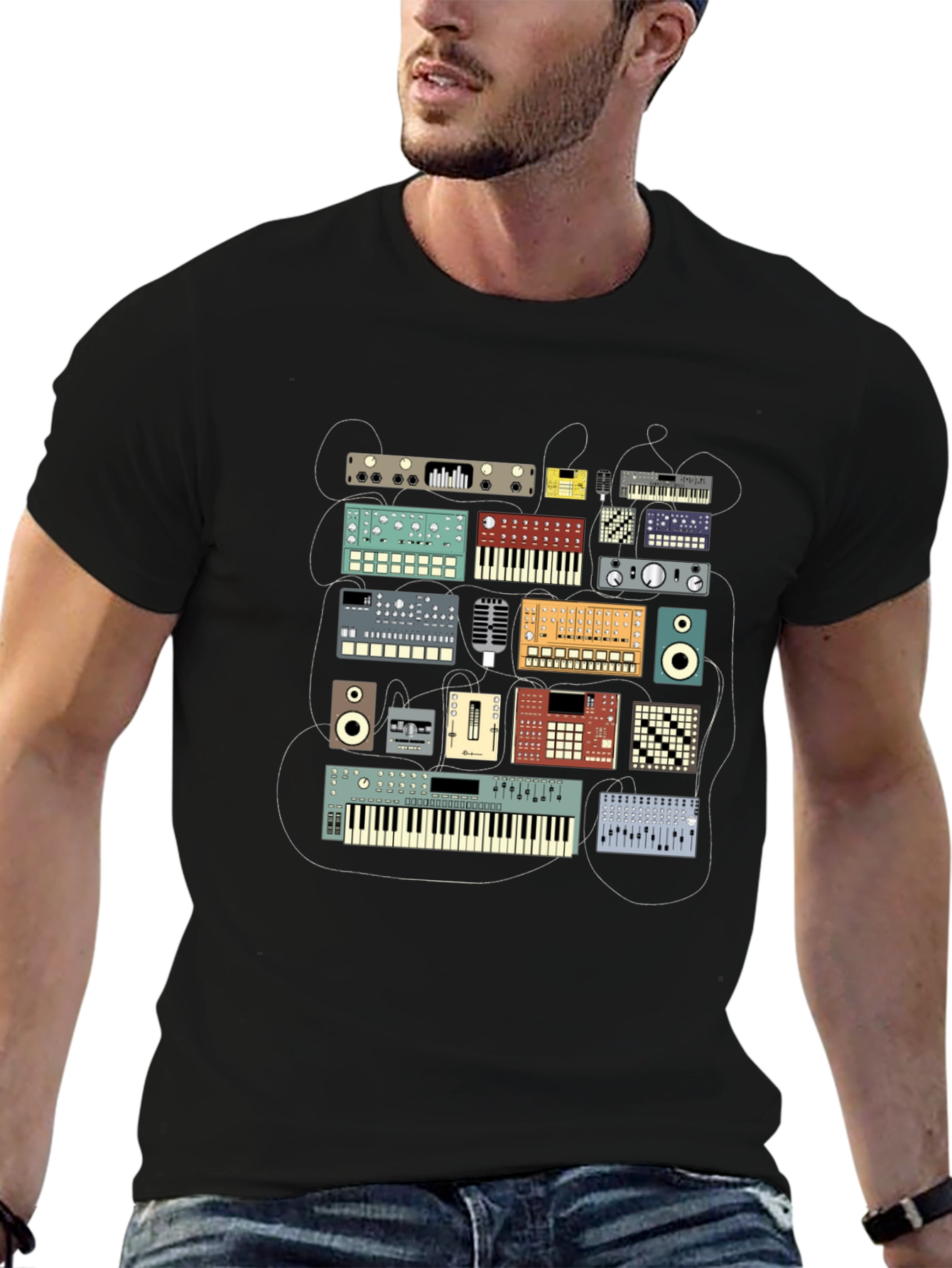 Synth Studio T-Shirt - Musician Graphic Tee