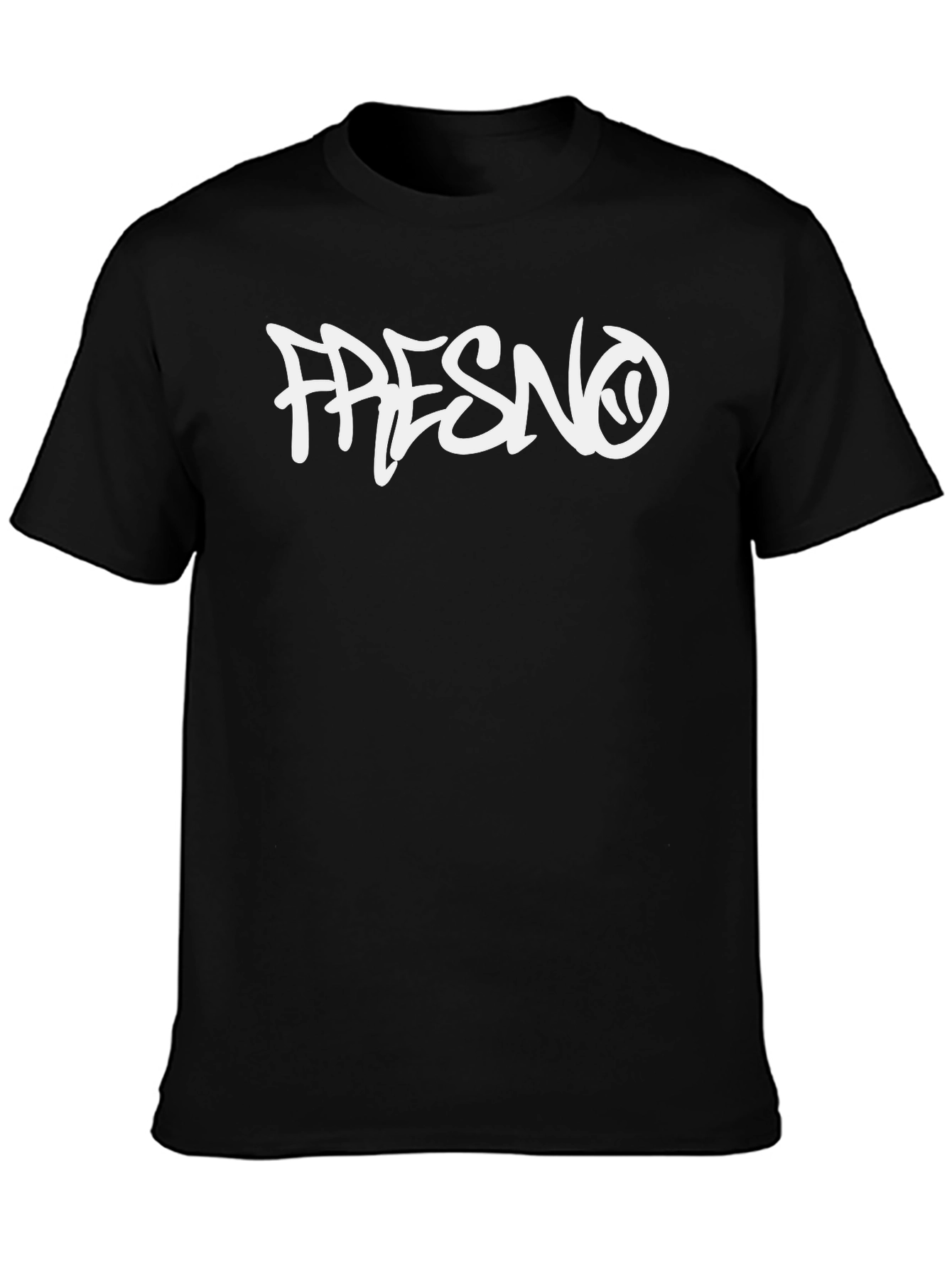 Fresno Graphic Tee - Black Casual Crew Neck