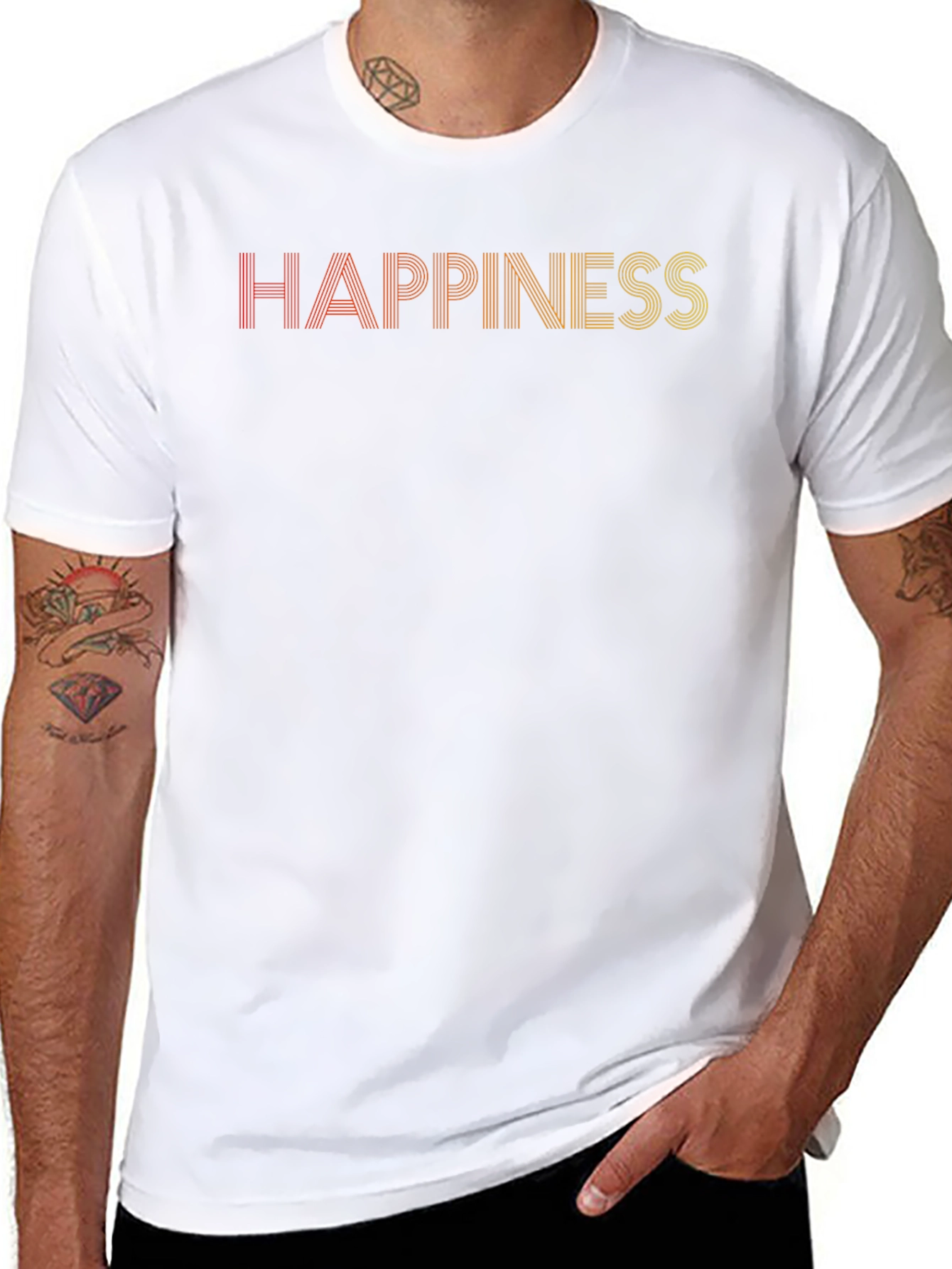 Happiness Graphic Tee - Retro Style Comfort Fit