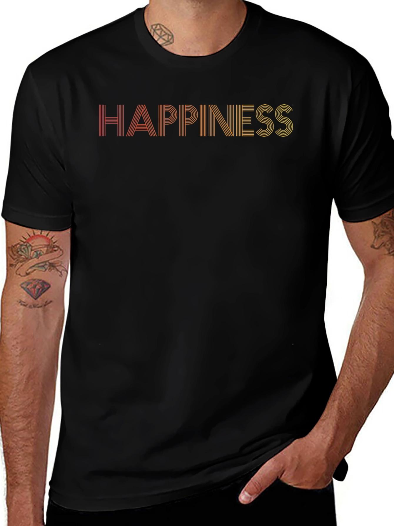 Happiness Graphic Tee - Retro Style Comfort Fit