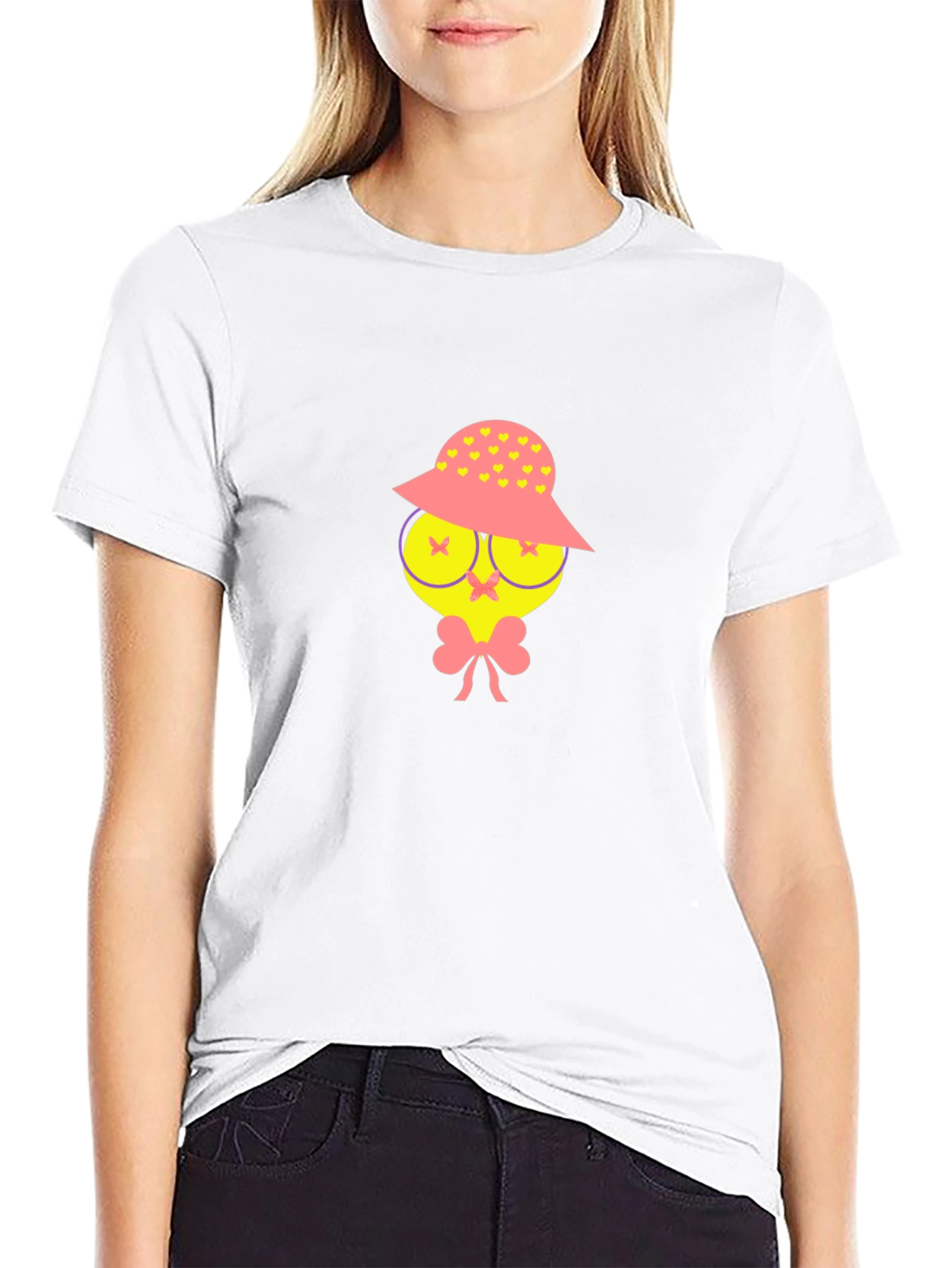 Funky Character Graphic Tee - Black Cotton Casual Wear