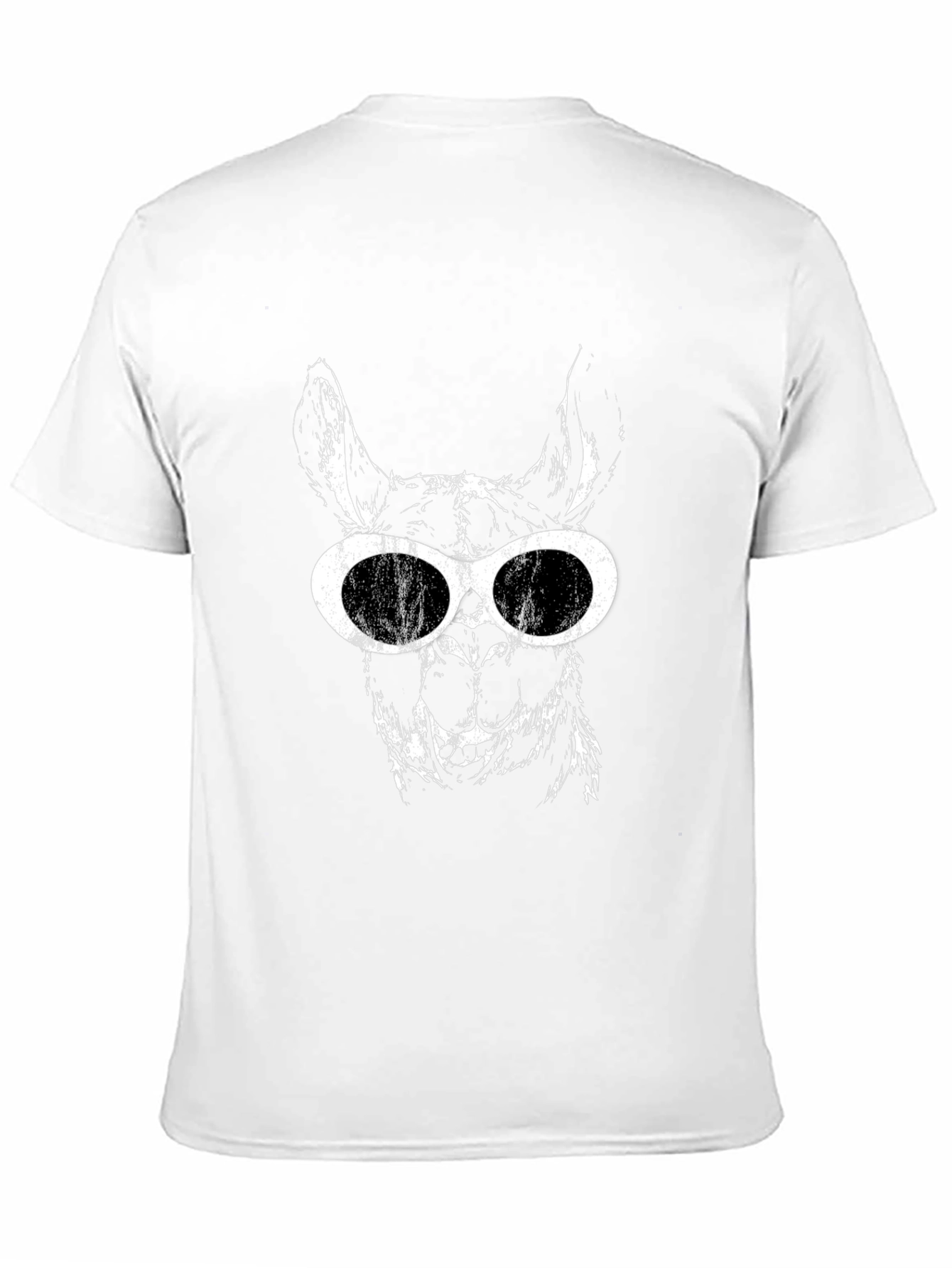 Cool Llama Sunglasses Black Graphic Tee