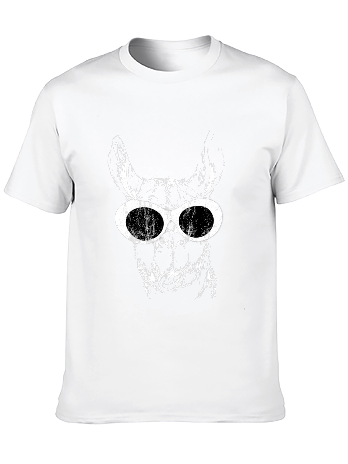 Cool Llama Sunglasses Black Graphic Tee