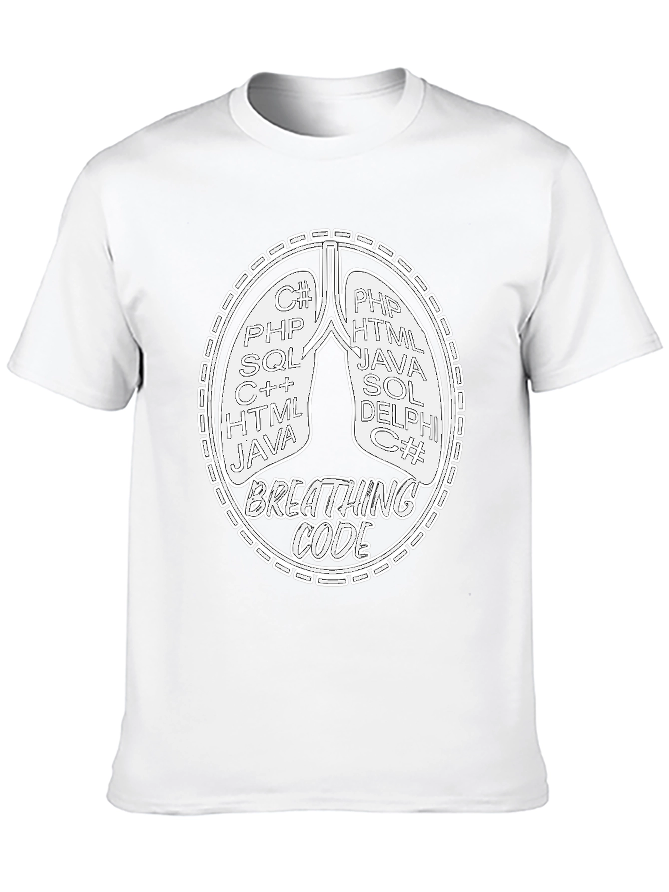 Breathing Code T-Shirt - Programmer Developer Gift