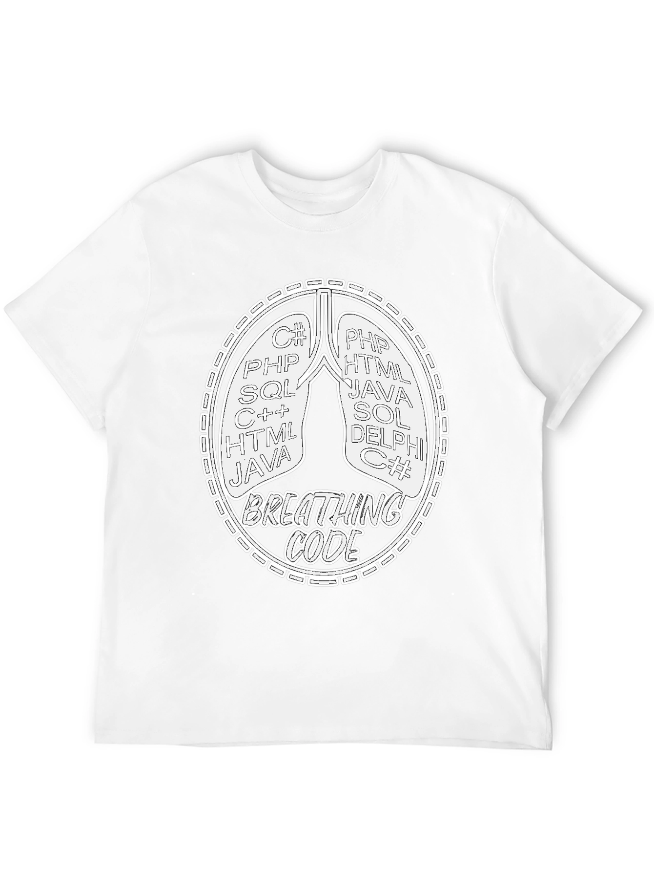 Breathing Code T-Shirt - Programmer Developer Gift