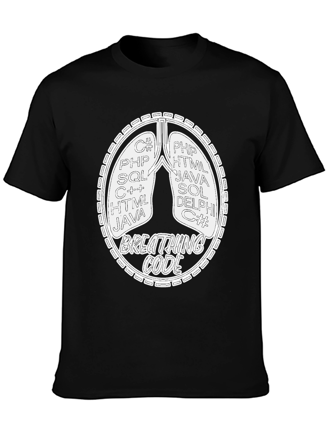 Breathing Code T-Shirt - Programmer Developer Gift