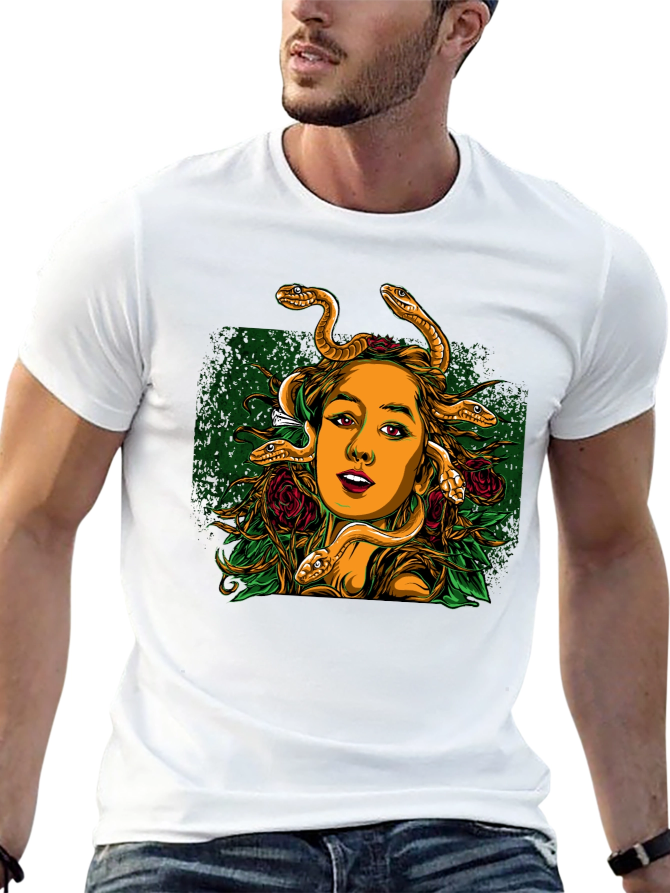 Medusa Graphic Print T-Shirt