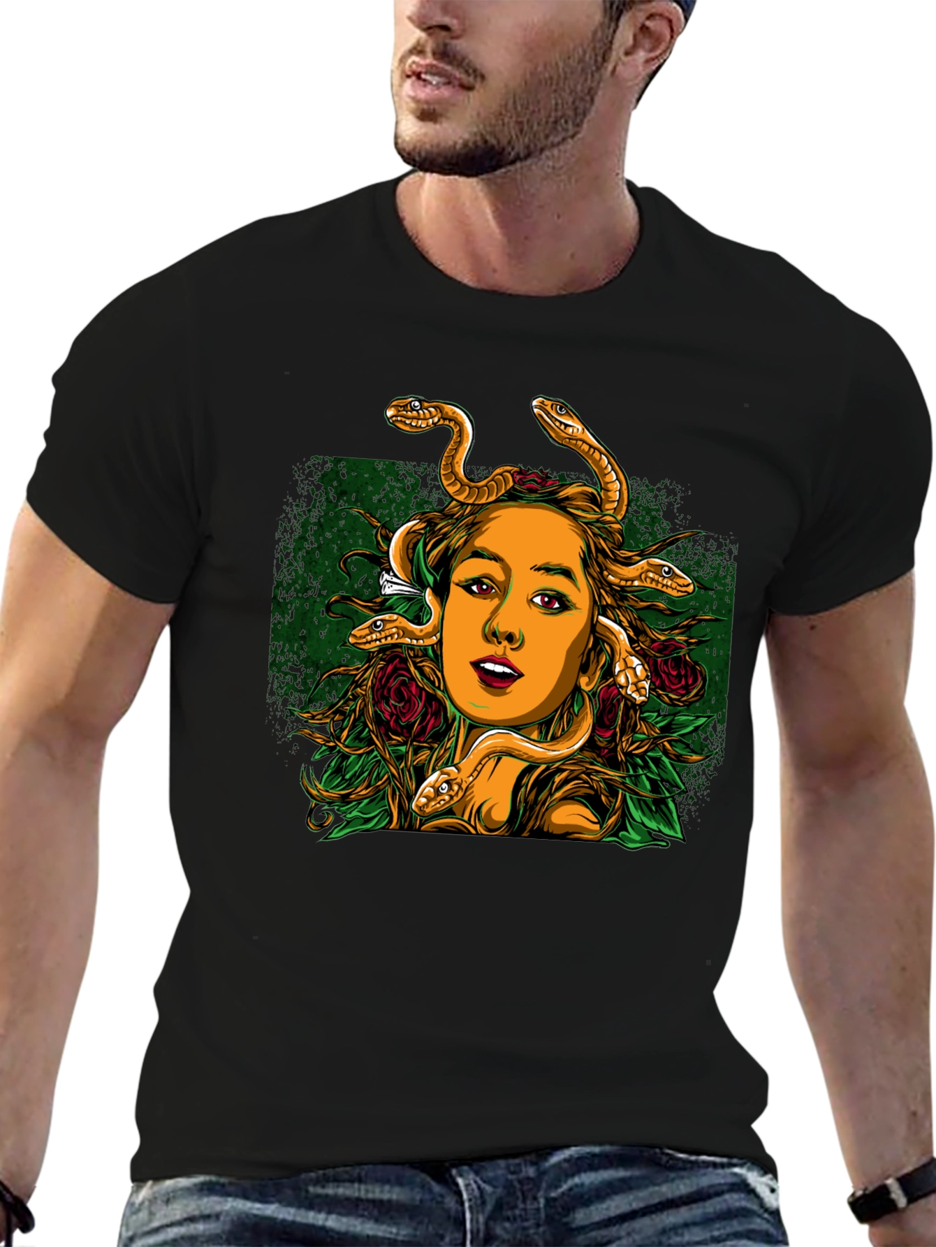 Medusa Graphic Print T-Shirt