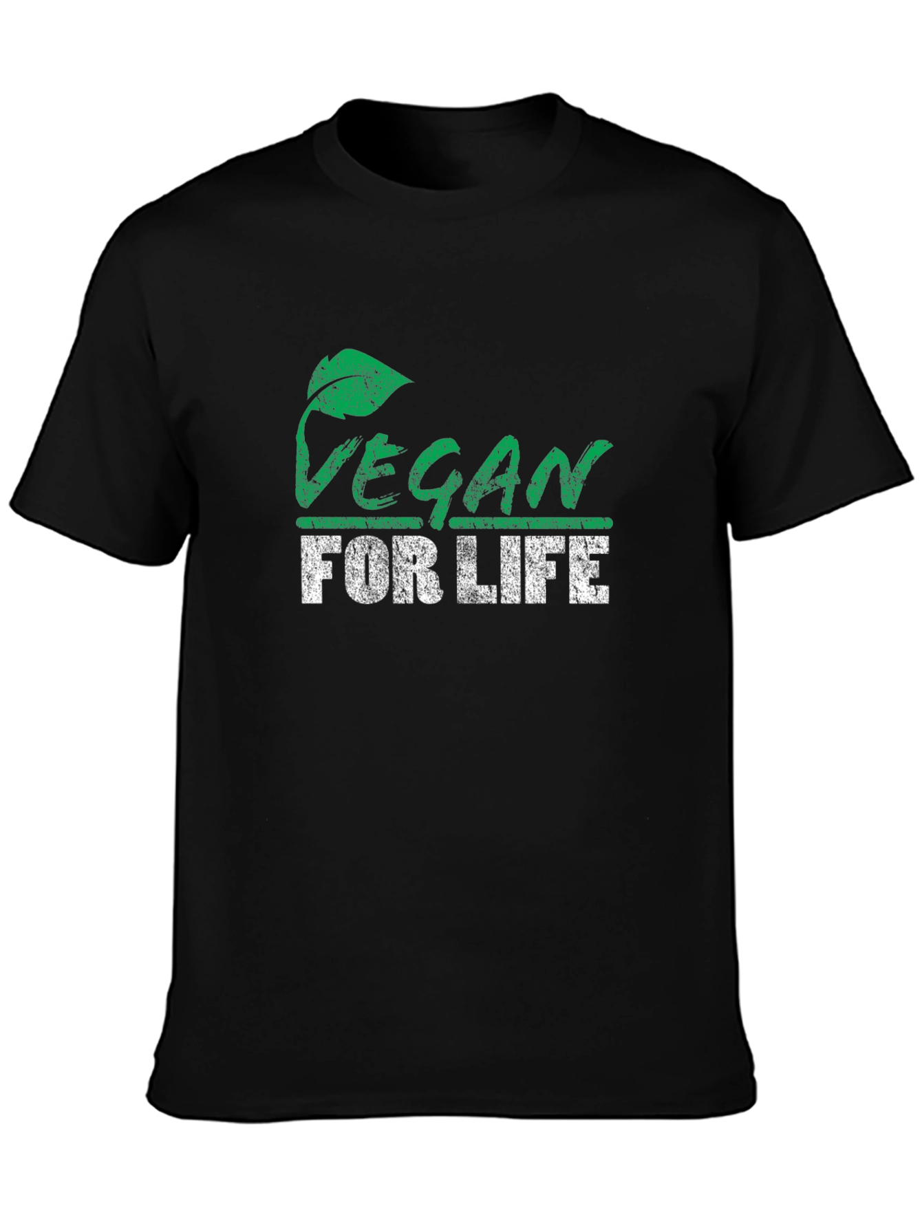 Vegan for Life Graphic Tee - Black