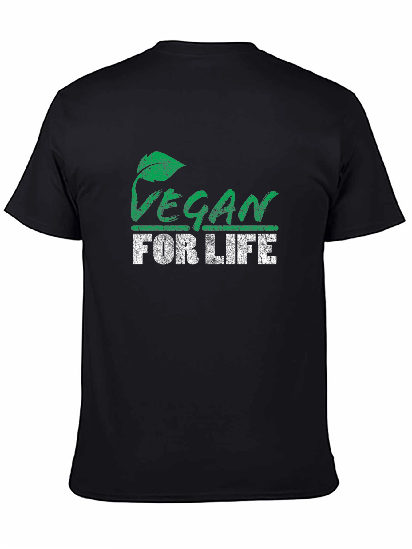 Vegan for Life Graphic Tee - Black