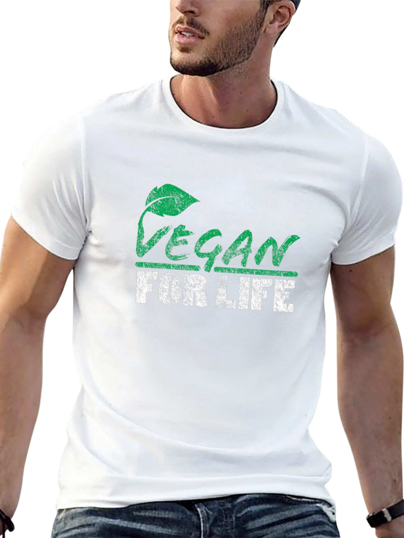 Vegan for Life Graphic Tee - Black