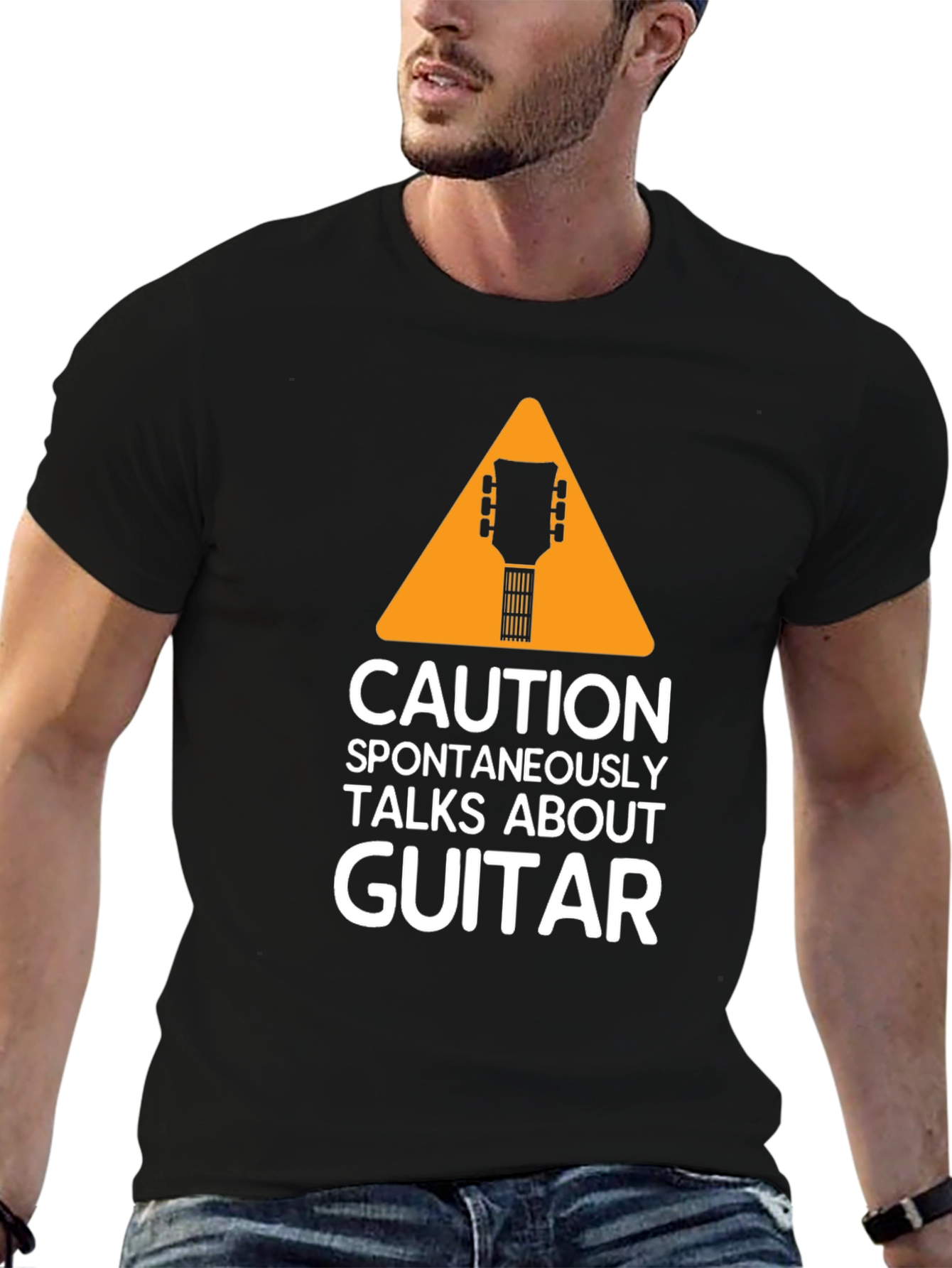 Caution Spontaneously Talks About Guitar T-Shirt