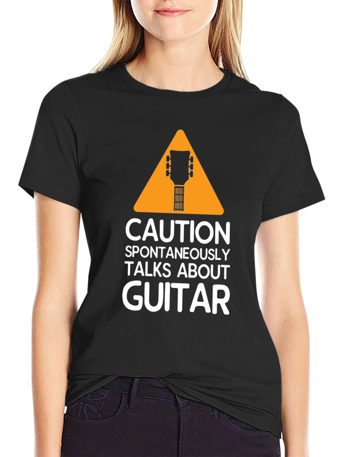 Caution Spontaneously Talks About Guitar T-Shirt