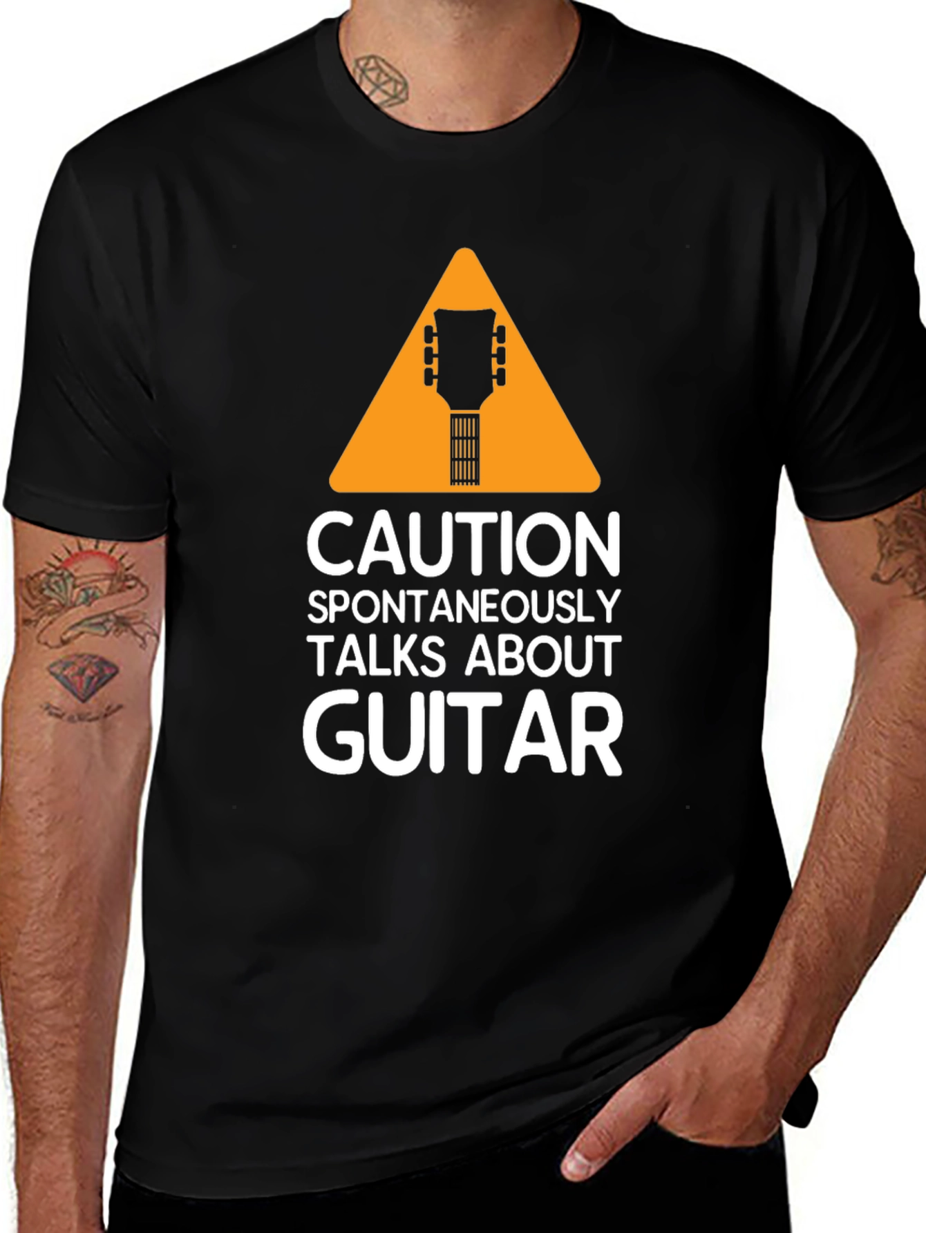 Caution Spontaneously Talks About Guitar T-Shirt