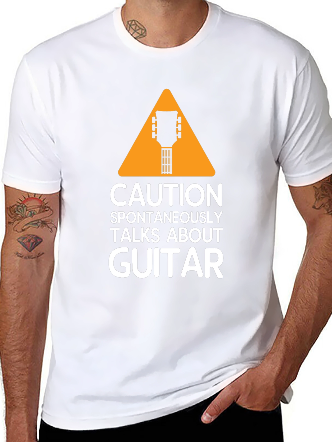 Caution Spontaneously Talks About Guitar T-Shirt