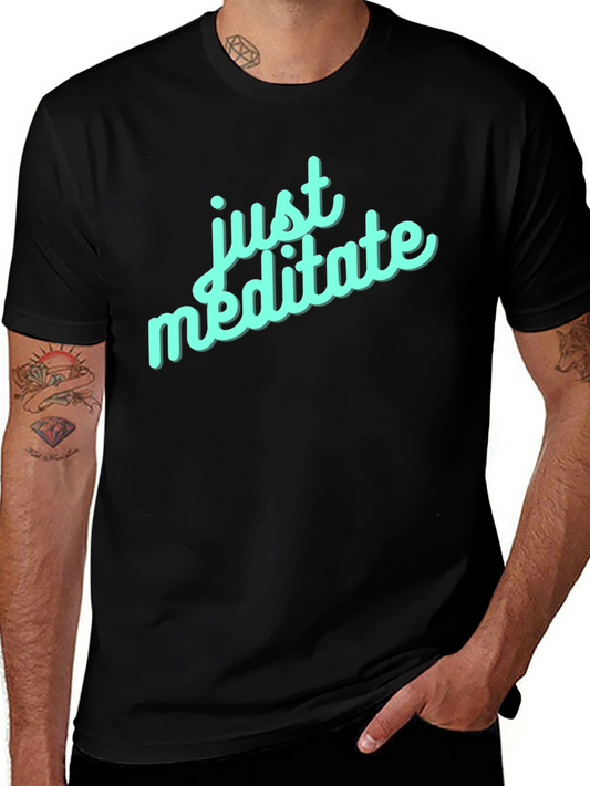Just Meditate Black Graphic Tee