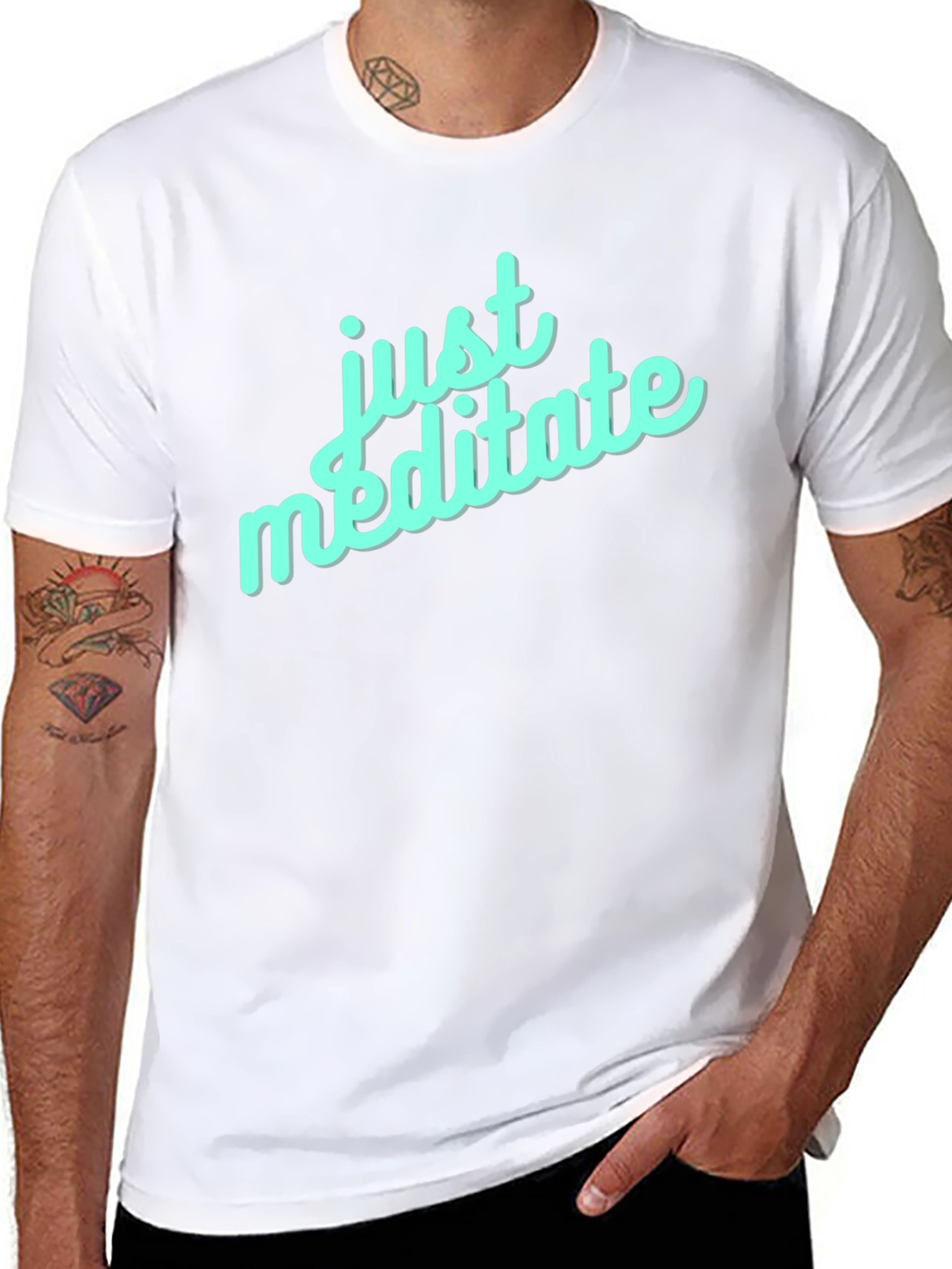 Just Meditate Black Graphic Tee