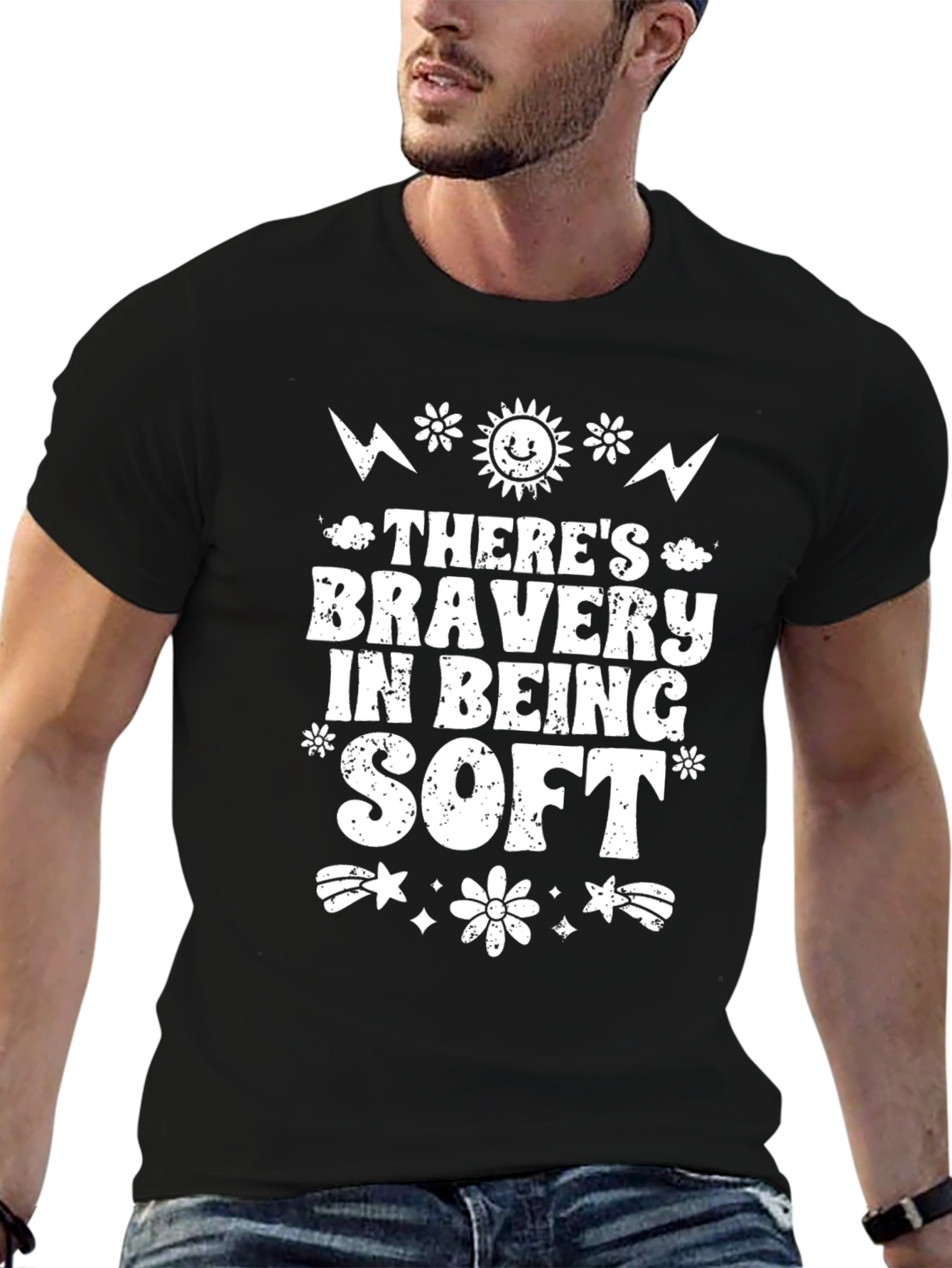 Theres Bravery in Being Soft Graphic Tee