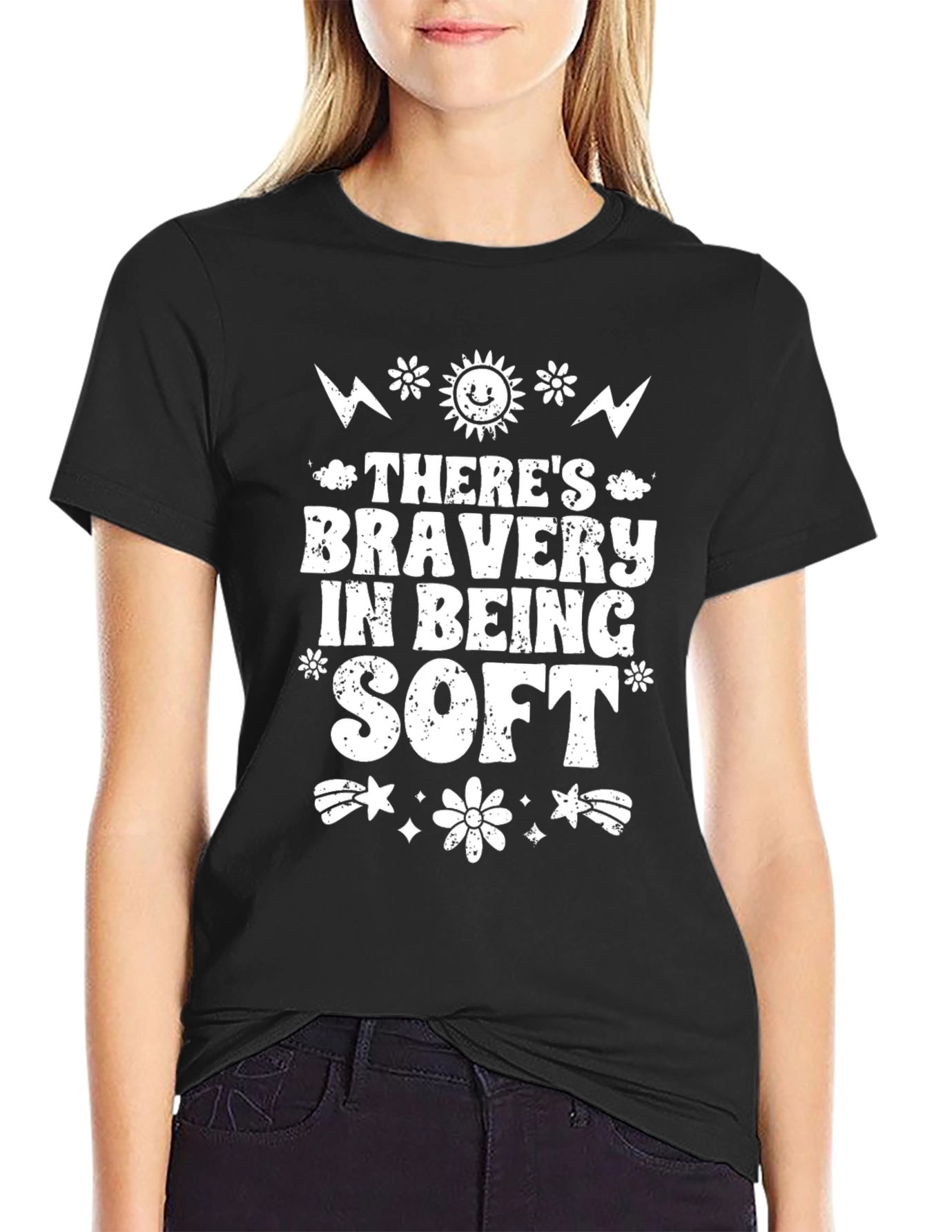 Theres Bravery in Being Soft Graphic Tee