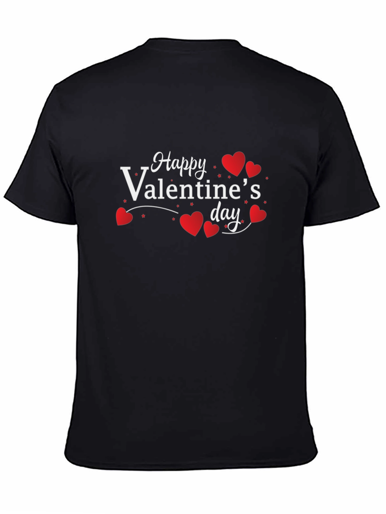 Happy Valentines Day Black T-Shirt