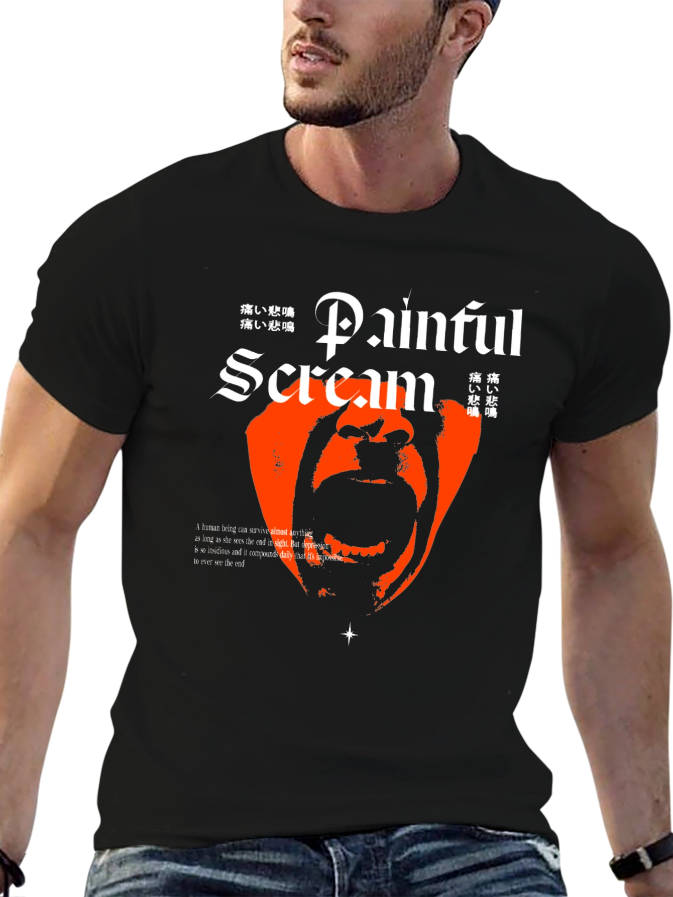 Painful Scream Graphic T-Shirt