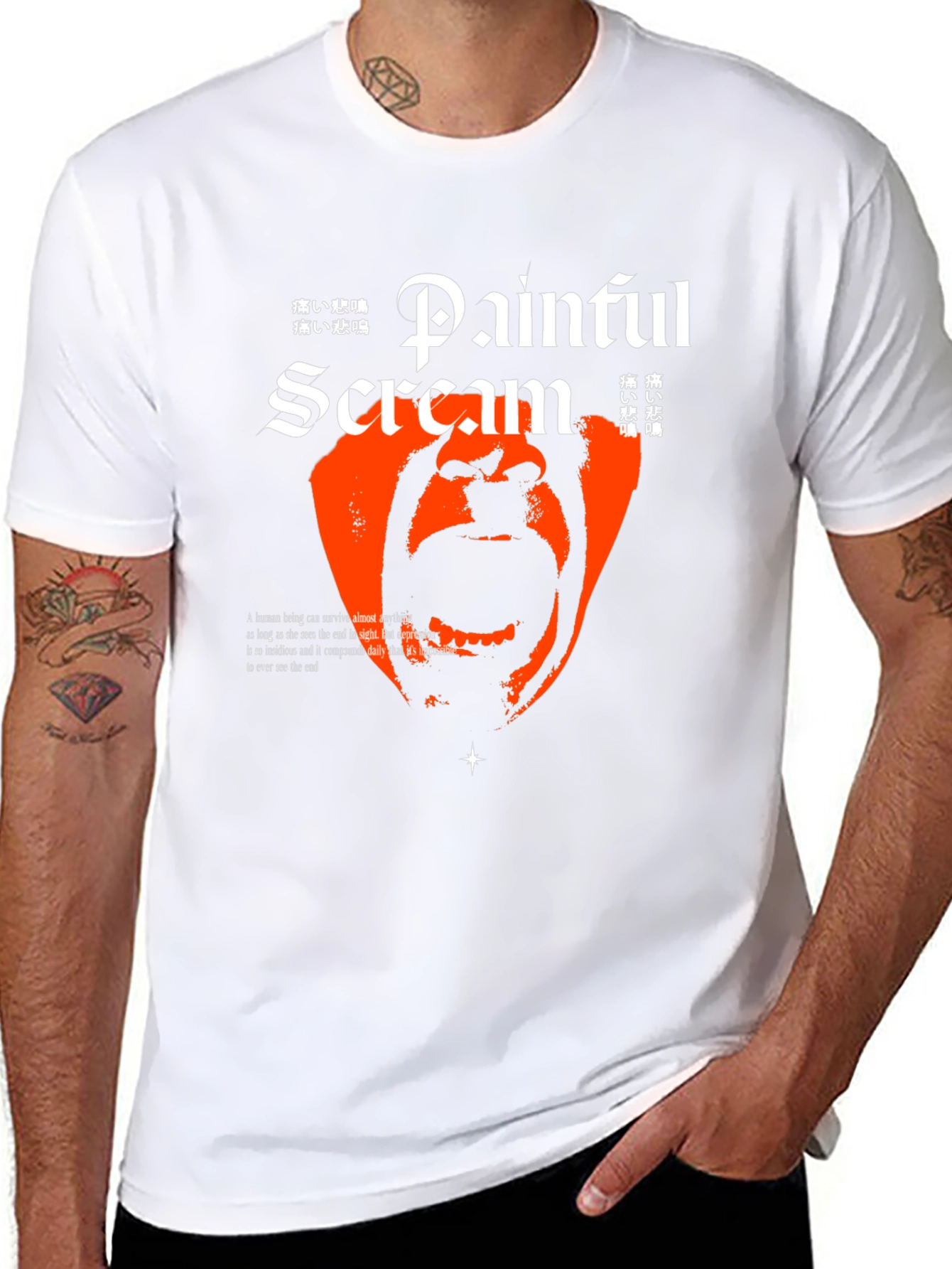 Painful Scream Graphic T-Shirt