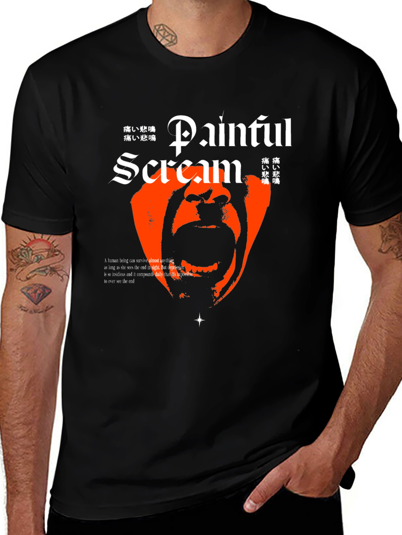 Painful Scream Graphic T-Shirt