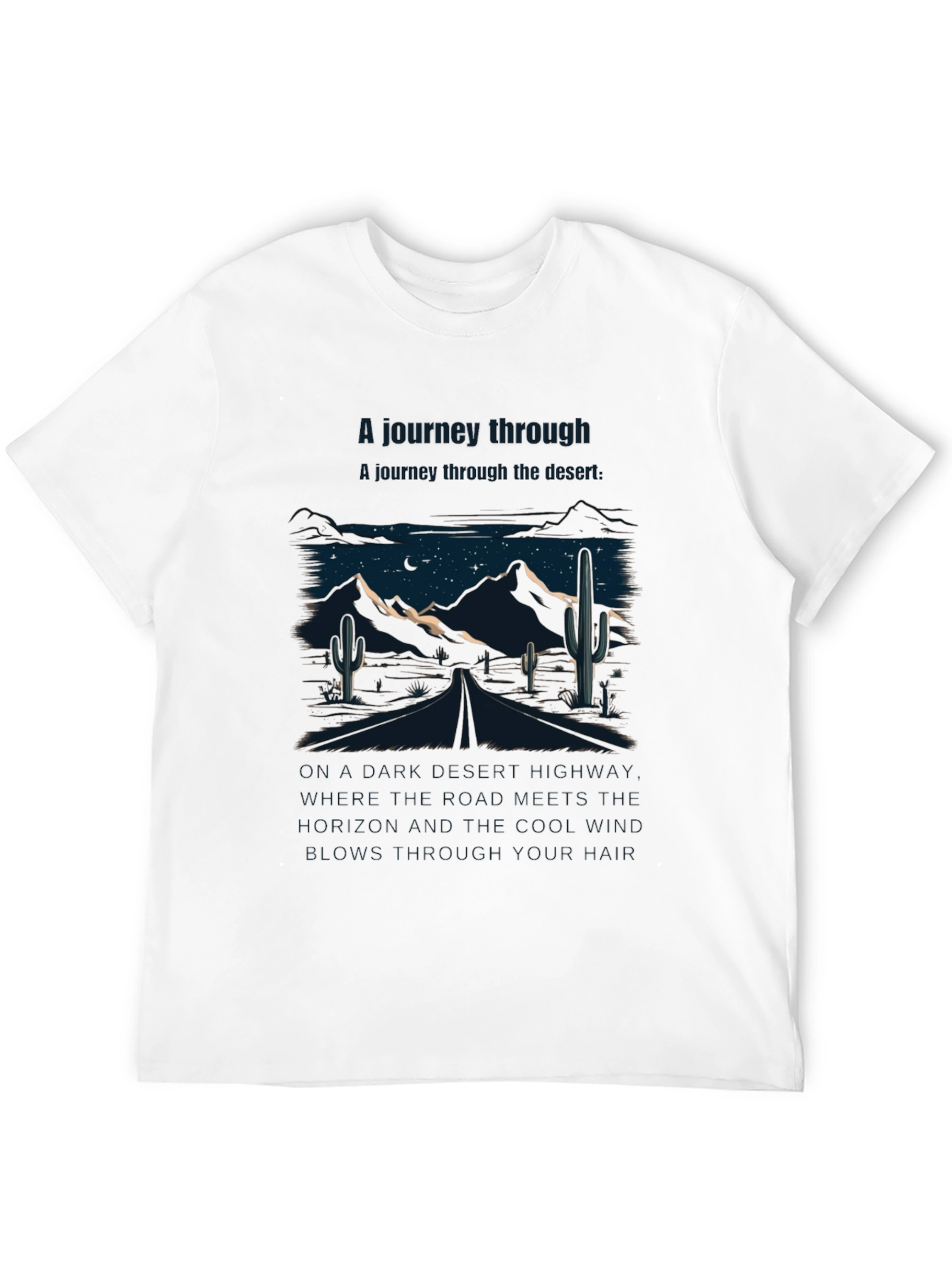 Desert Journey Graphic Tee - Unisex Black T-Shirt