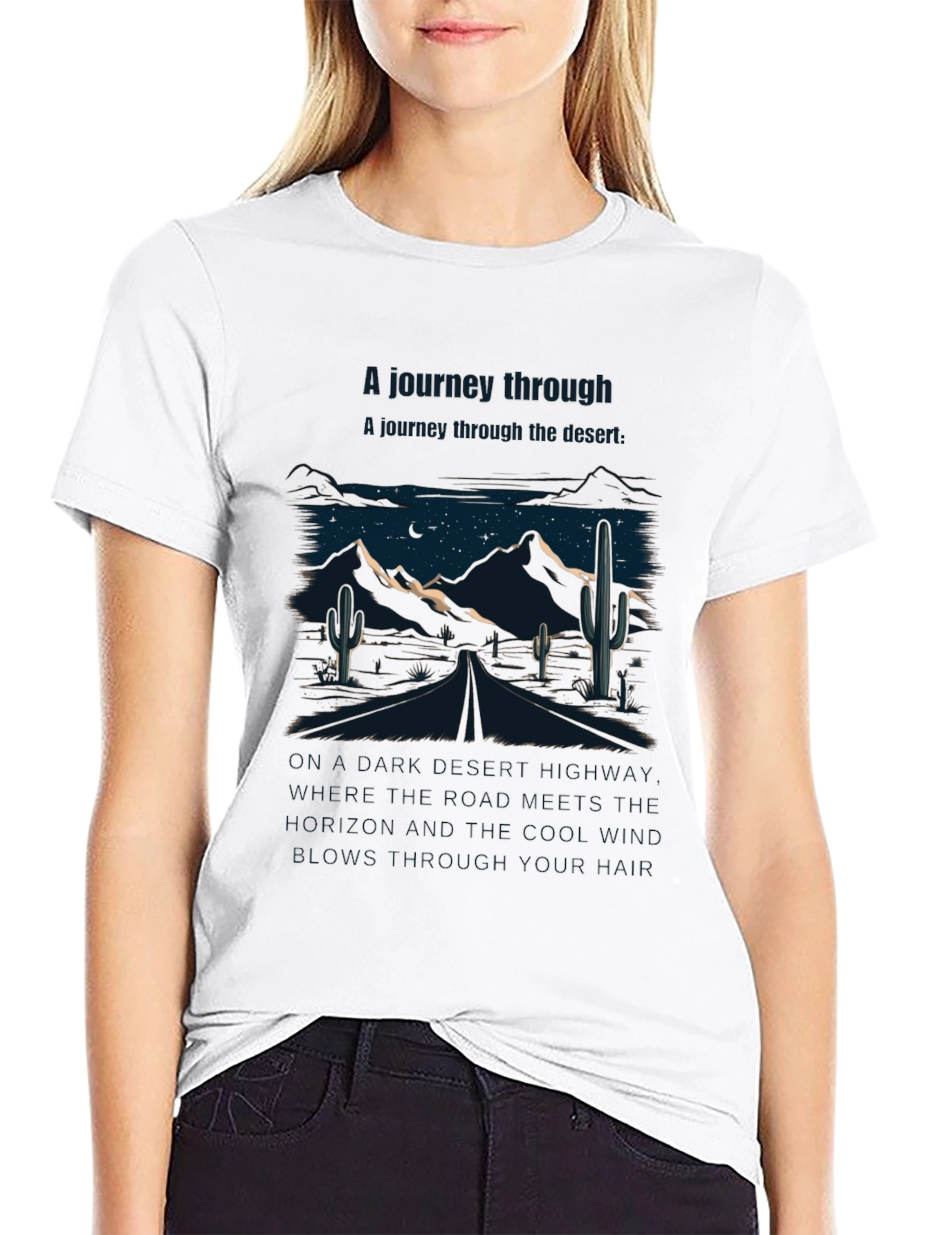 Desert Journey Graphic Tee - Unisex Black T-Shirt