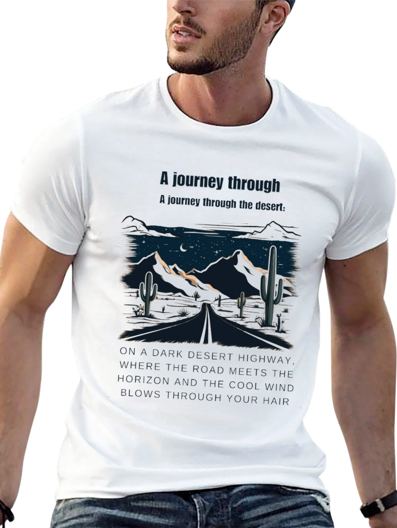 Desert Journey Graphic Tee - Unisex Black T-Shirt