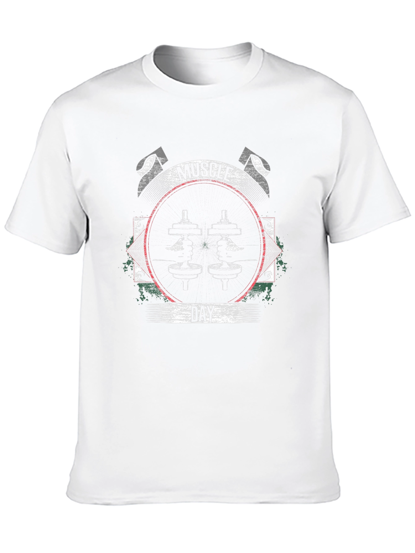 Muscle Day Black Graphic T-Shirt