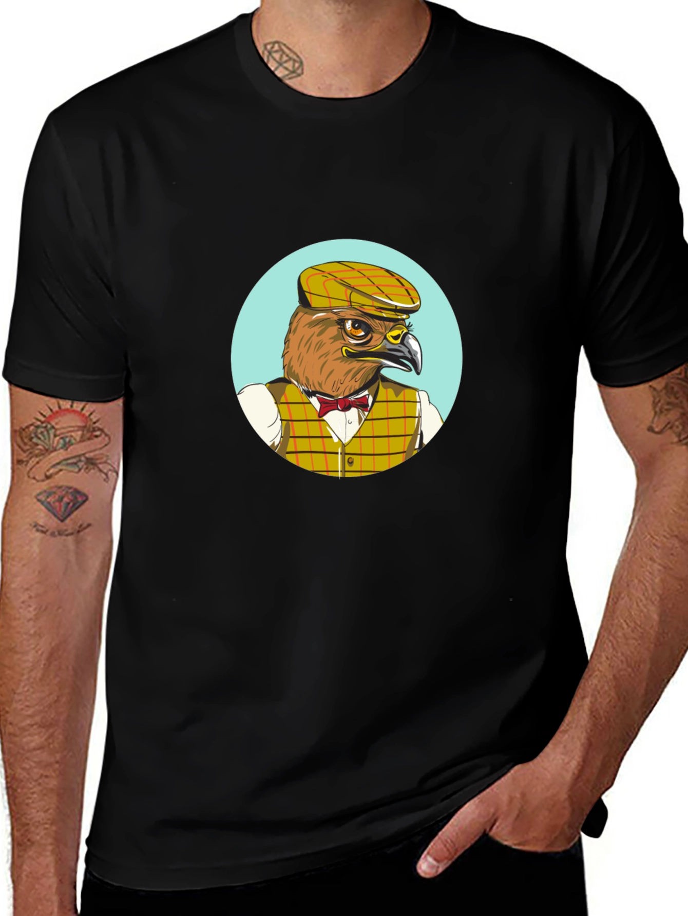 Dapper Bird T-Shirt - Unique Character Design