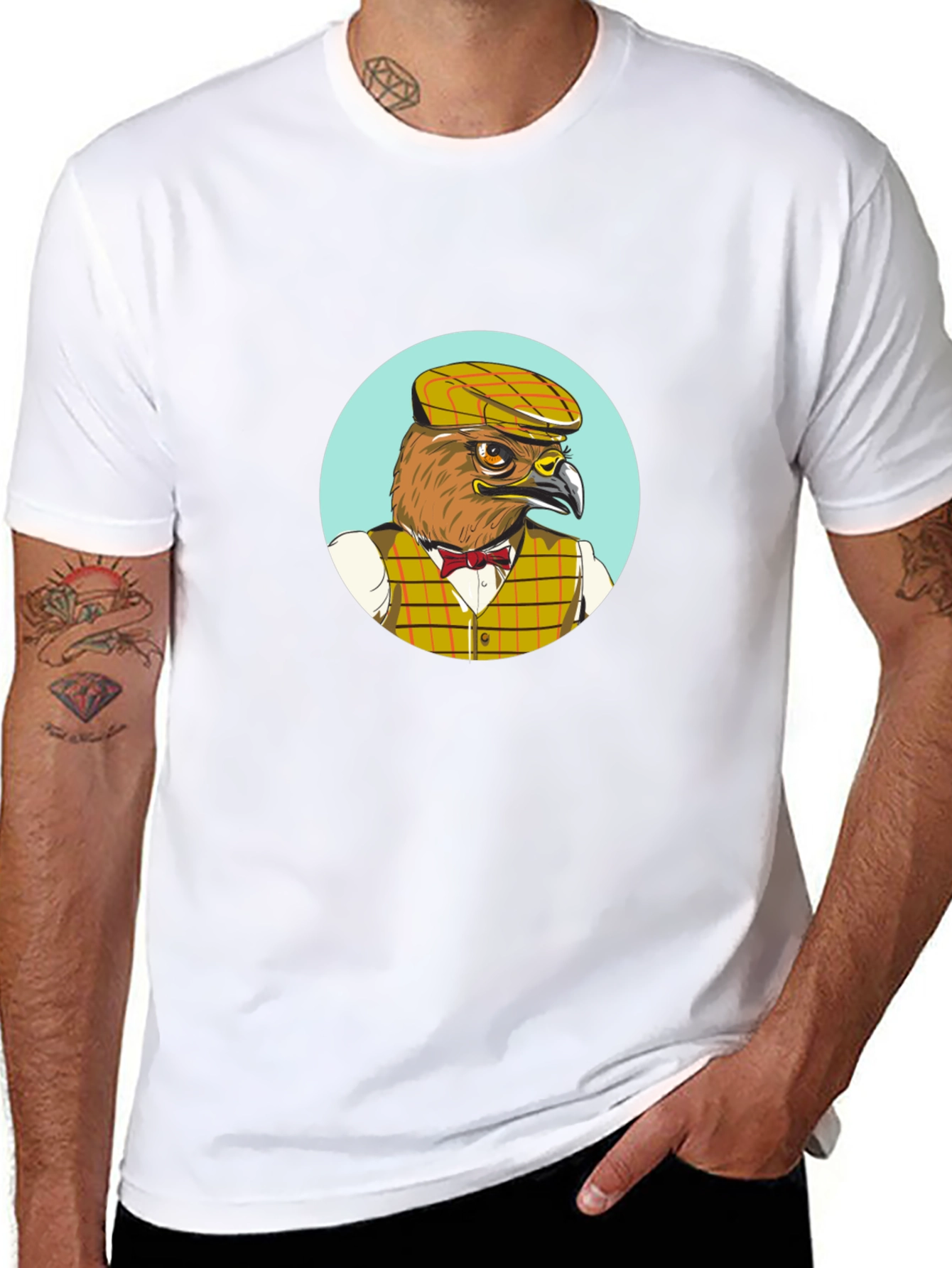 Dapper Bird T-Shirt - Unique Character Design