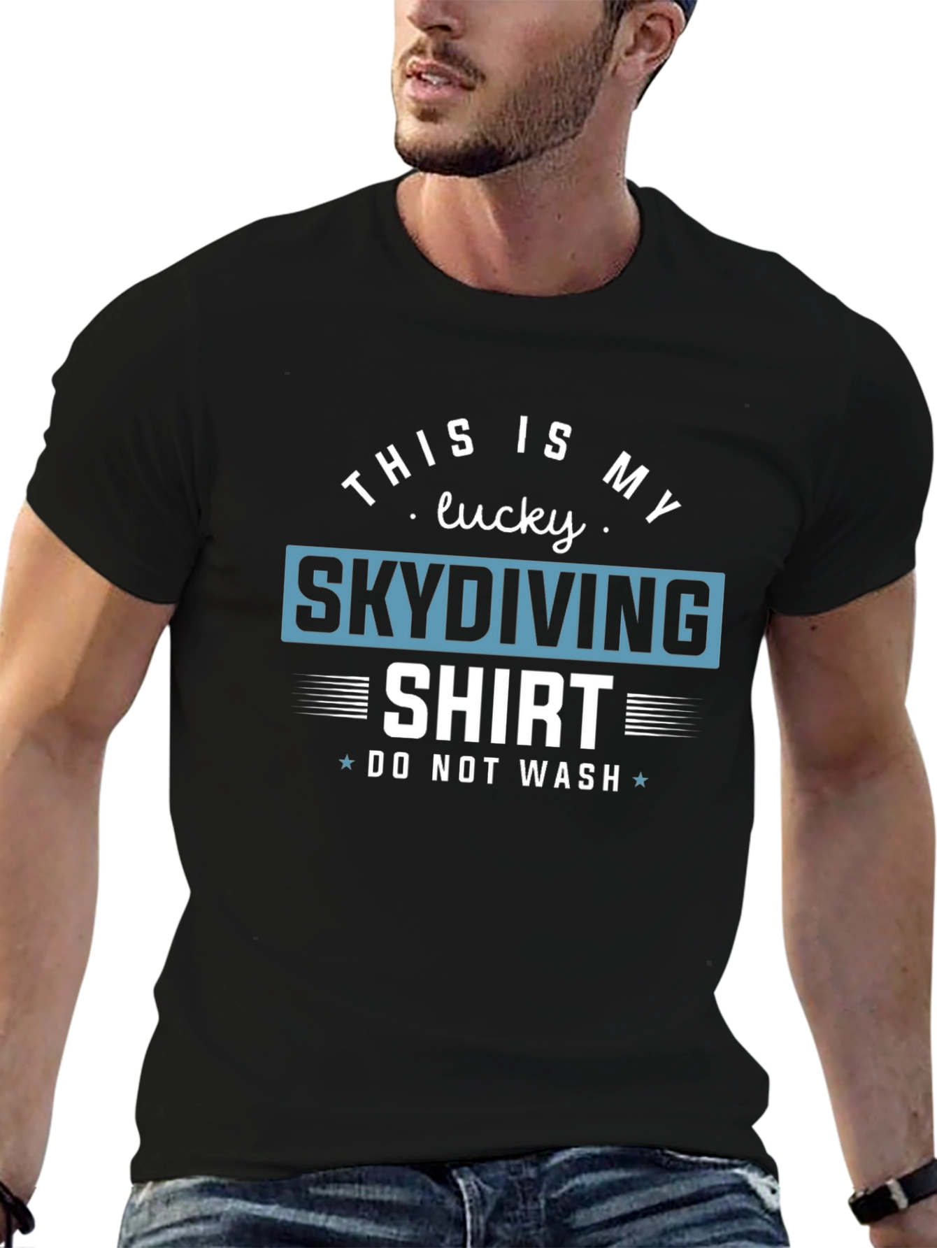 Lucky Skydiving Shirt - Novelty Graphic Tee