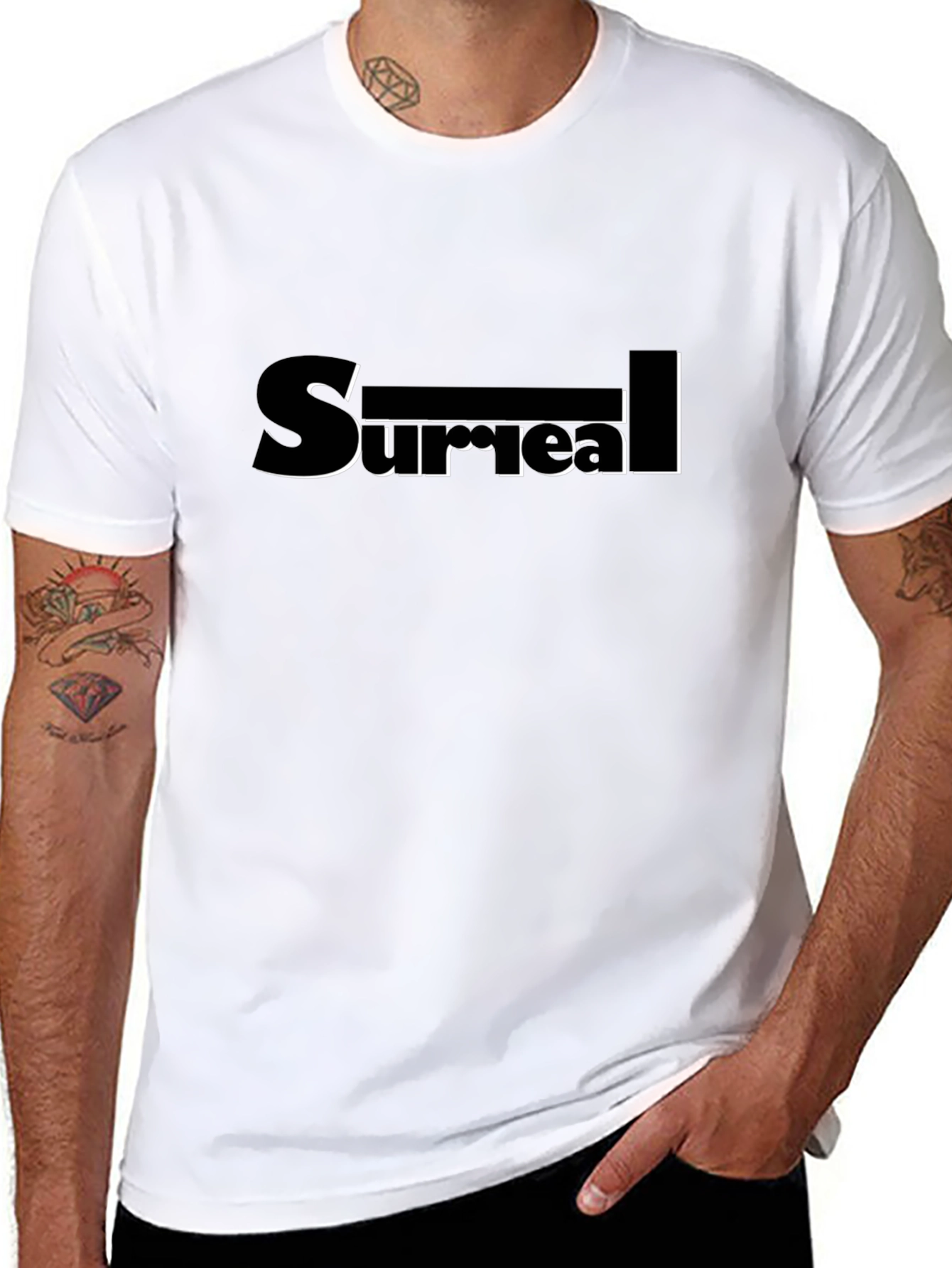 Surreal Graphic Tee - Black Cotton T-Shirt