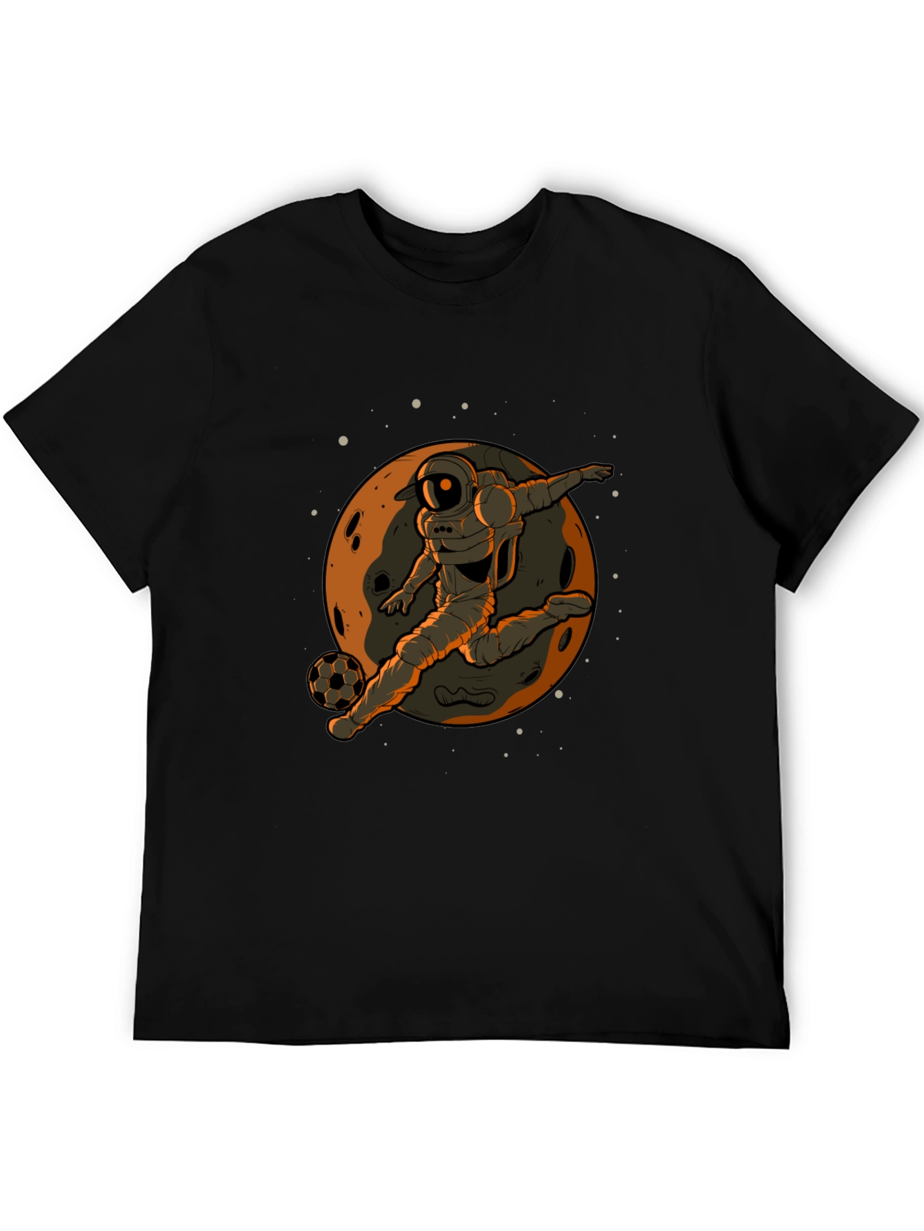 Astronaut Soccer Player Graphic Tee - Black
