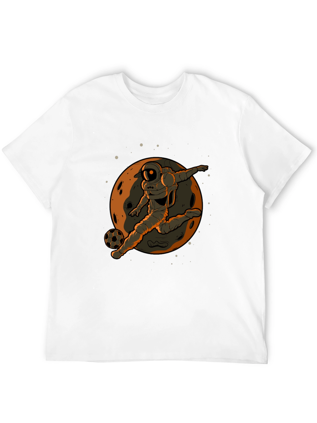 Astronaut Soccer Player Graphic Tee - Black