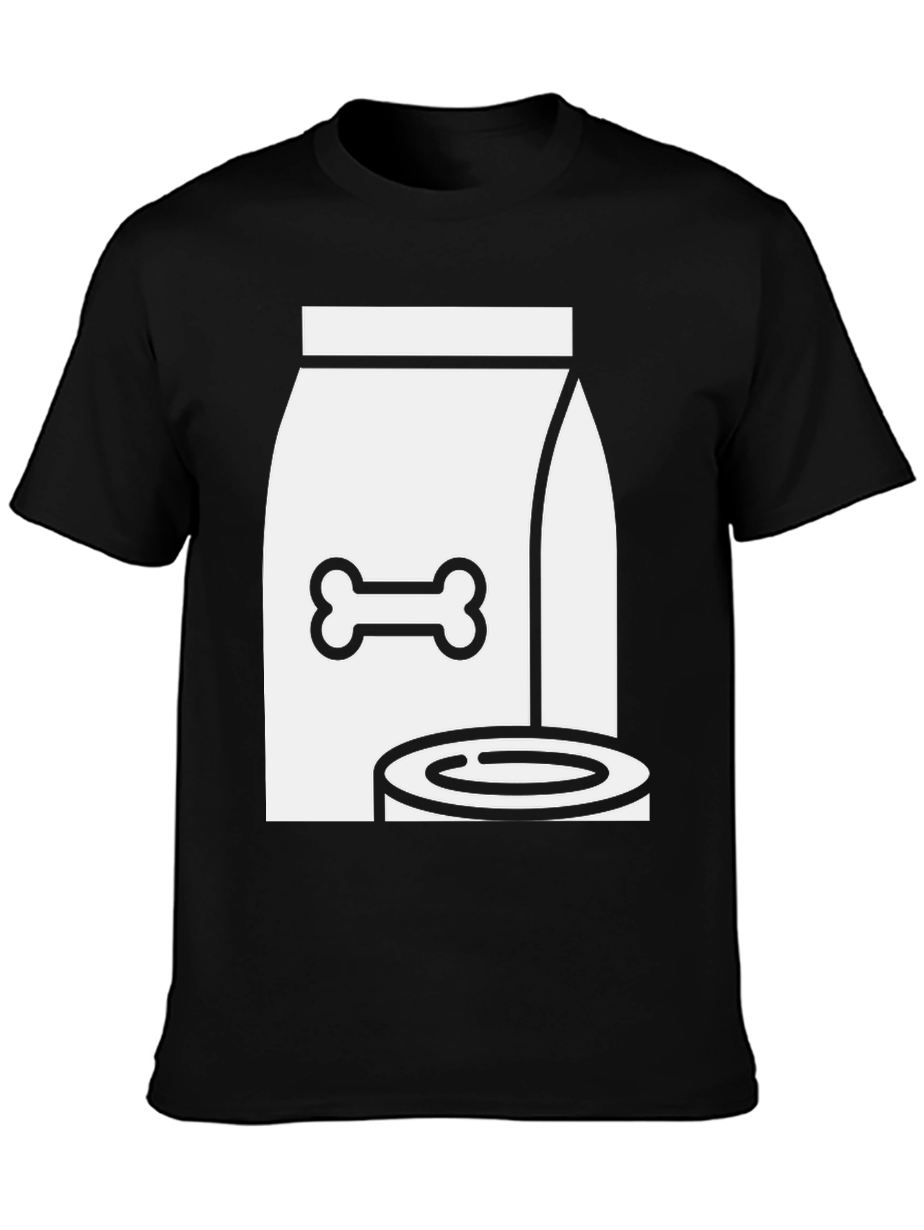 Dog Food T-Shirt - Bone & Bowl Design