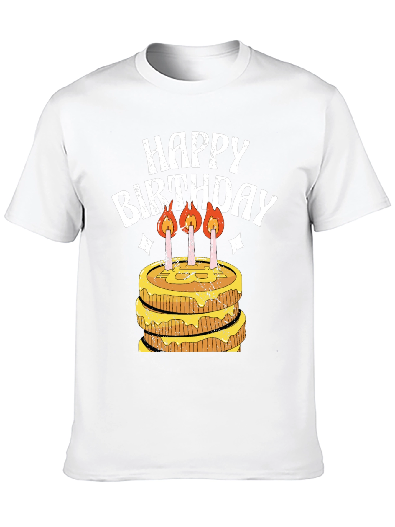 Happy Birthday Cake Graphic T-Shirt