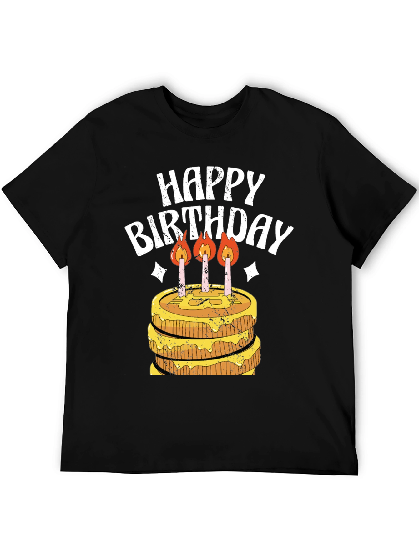 Happy Birthday Cake Graphic T-Shirt