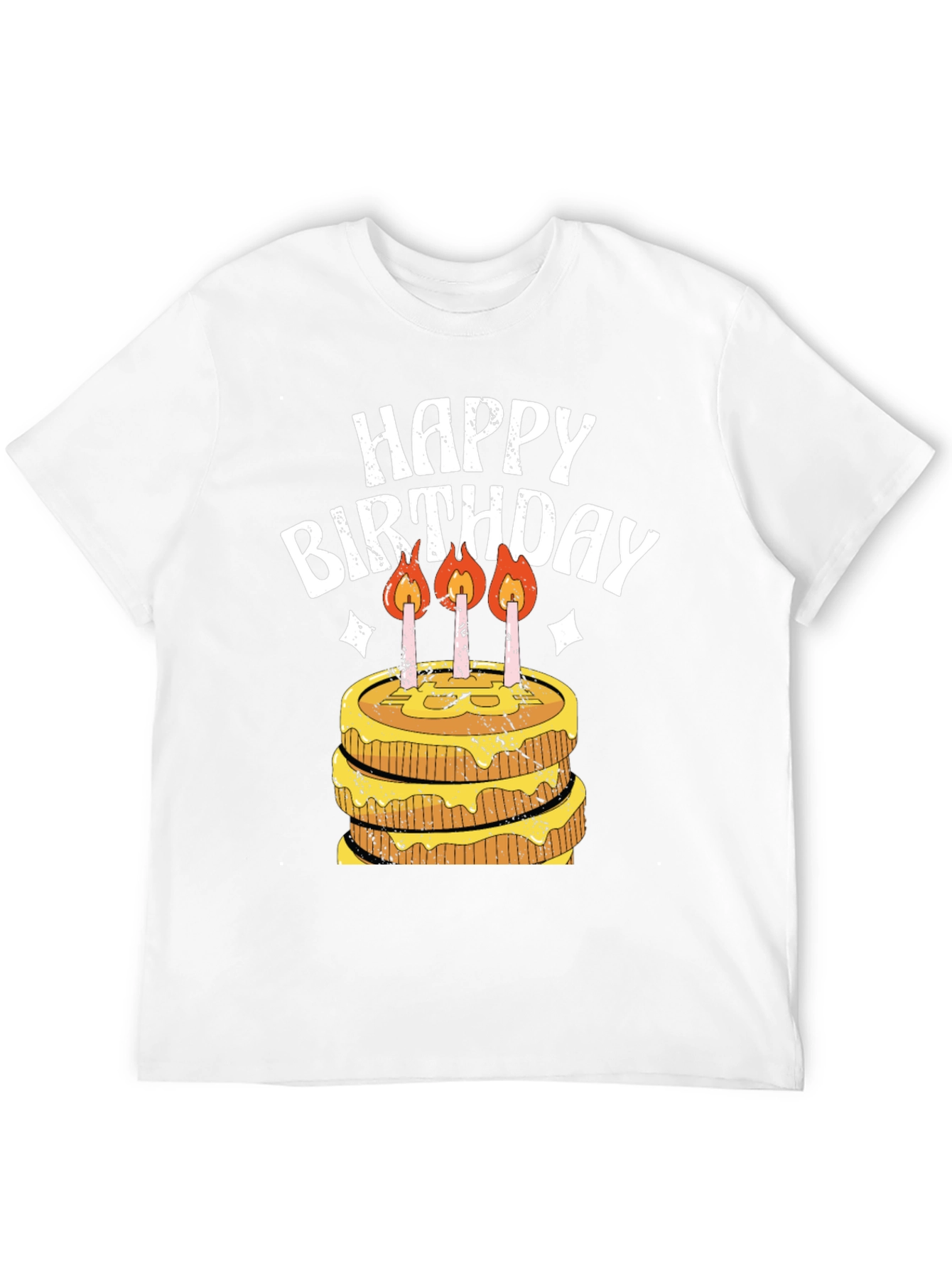 Happy Birthday Cake Graphic T-Shirt