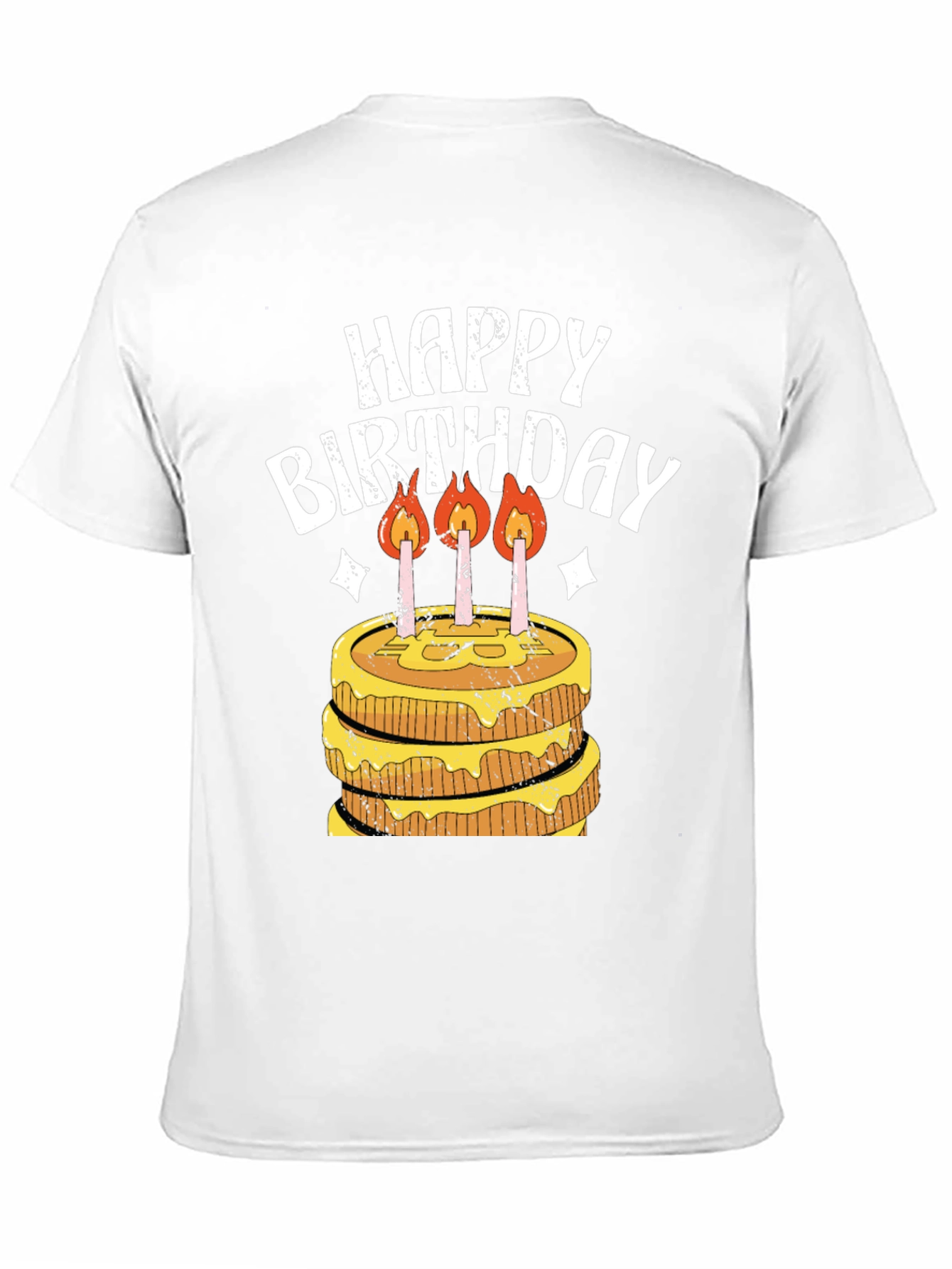 Happy Birthday Cake Graphic T-Shirt