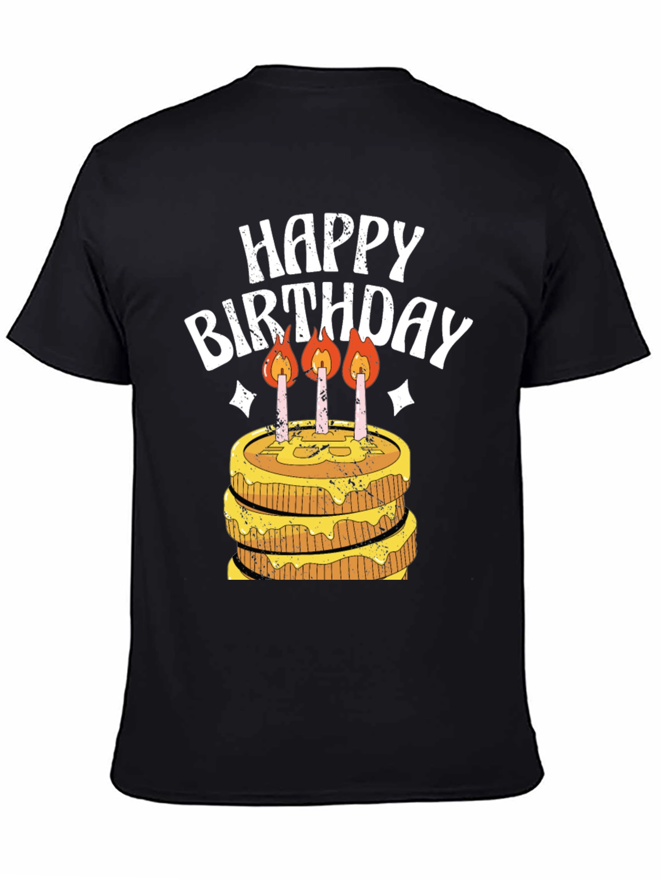 Happy Birthday Cake Graphic T-Shirt