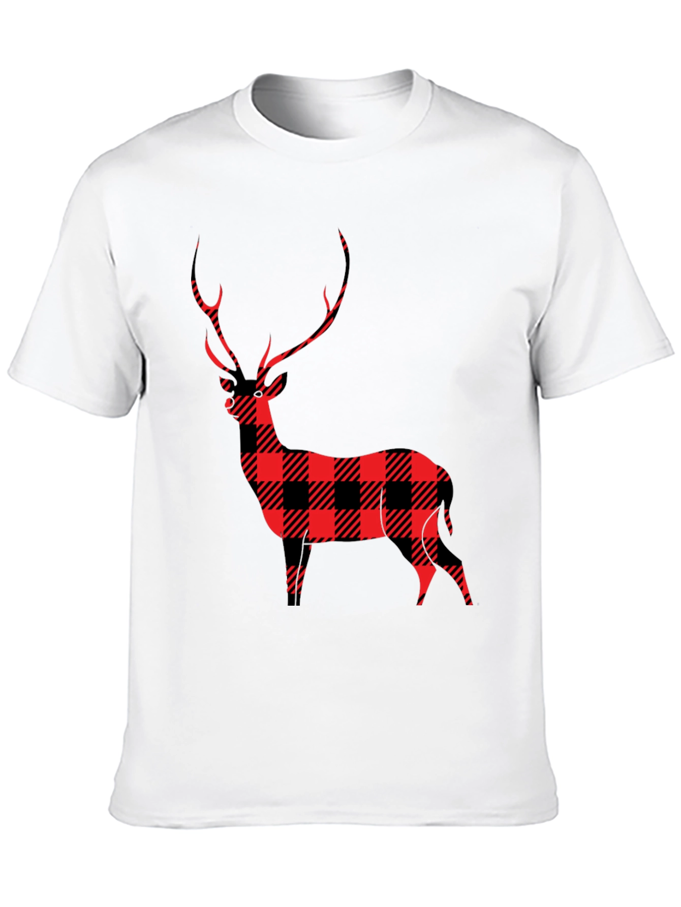 Buffalo Plaid Deer Graphic Tee