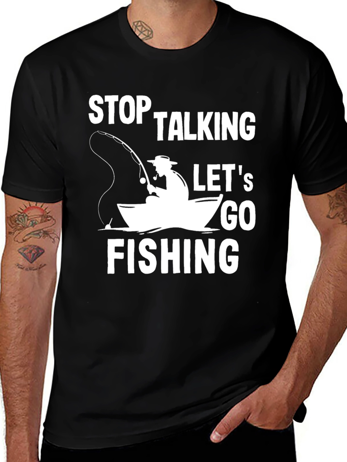 Stop Talking Lets Go Fishing T-Shirt