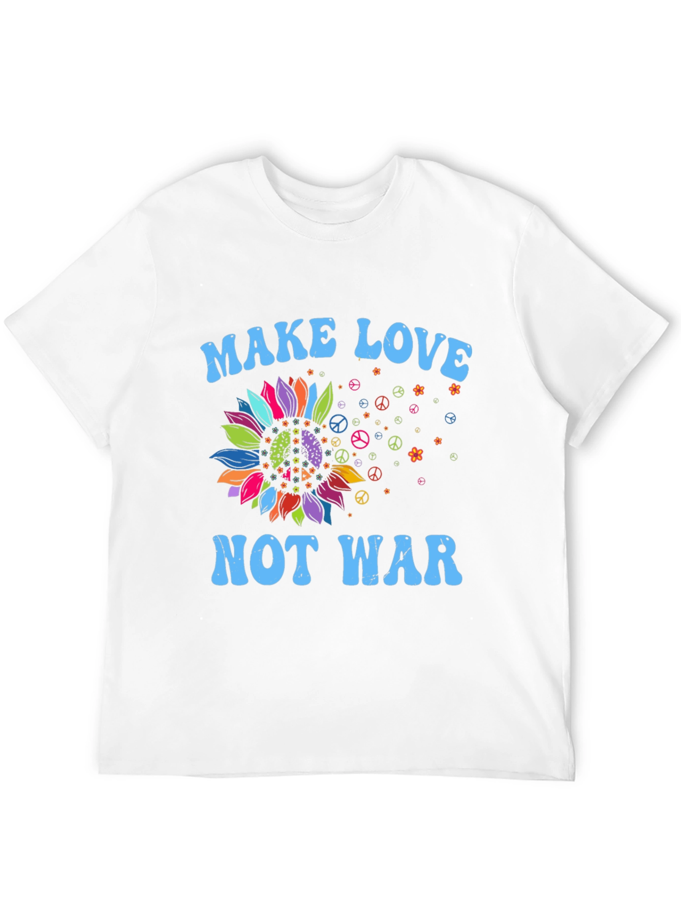 Make Love Not War Sunflower Graphic Tee