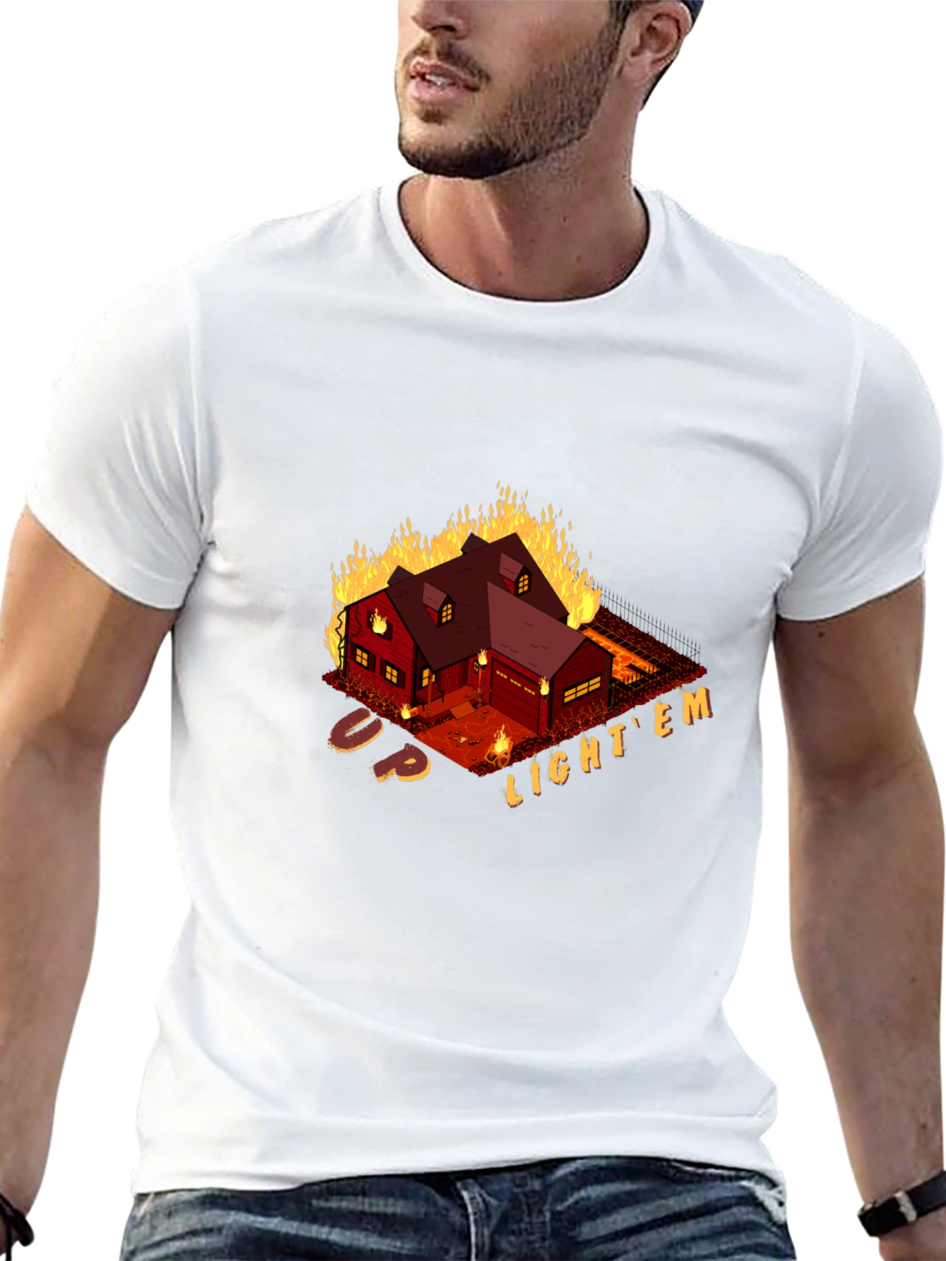 Up Light Em House Fire T-Shirt