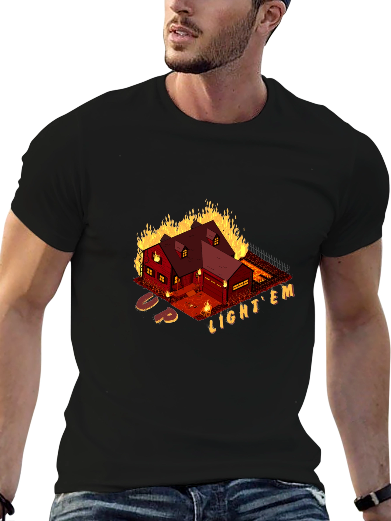 Up Light Em House Fire T-Shirt
