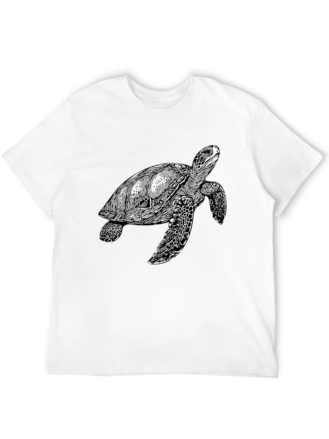Black Turtle Graphic Tee - Unique Sea Turtle Design