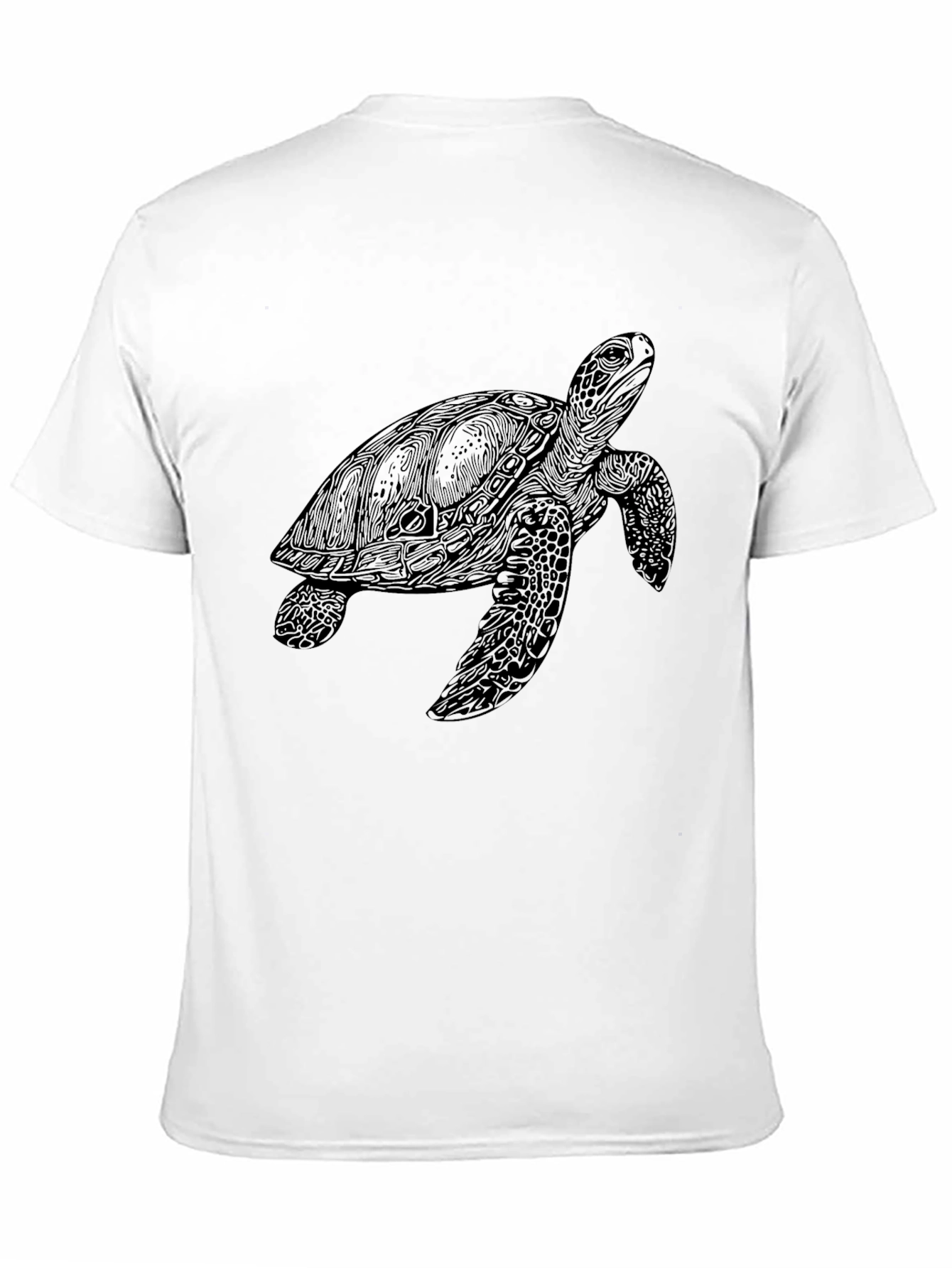 Black Turtle Graphic Tee - Unique Sea Turtle Design